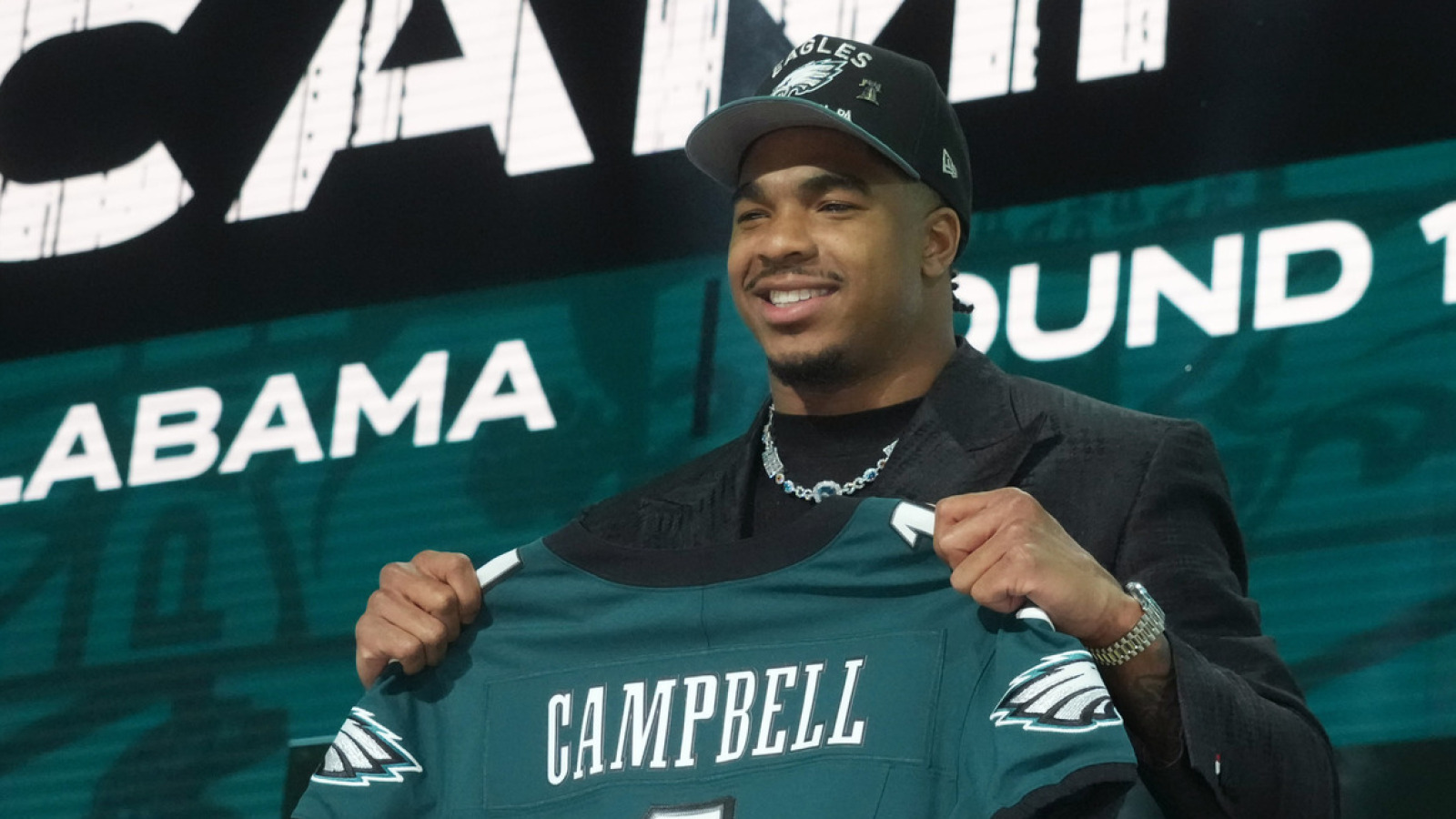 Eagles sign first-round pick Jihaad Campbell to rookie deal