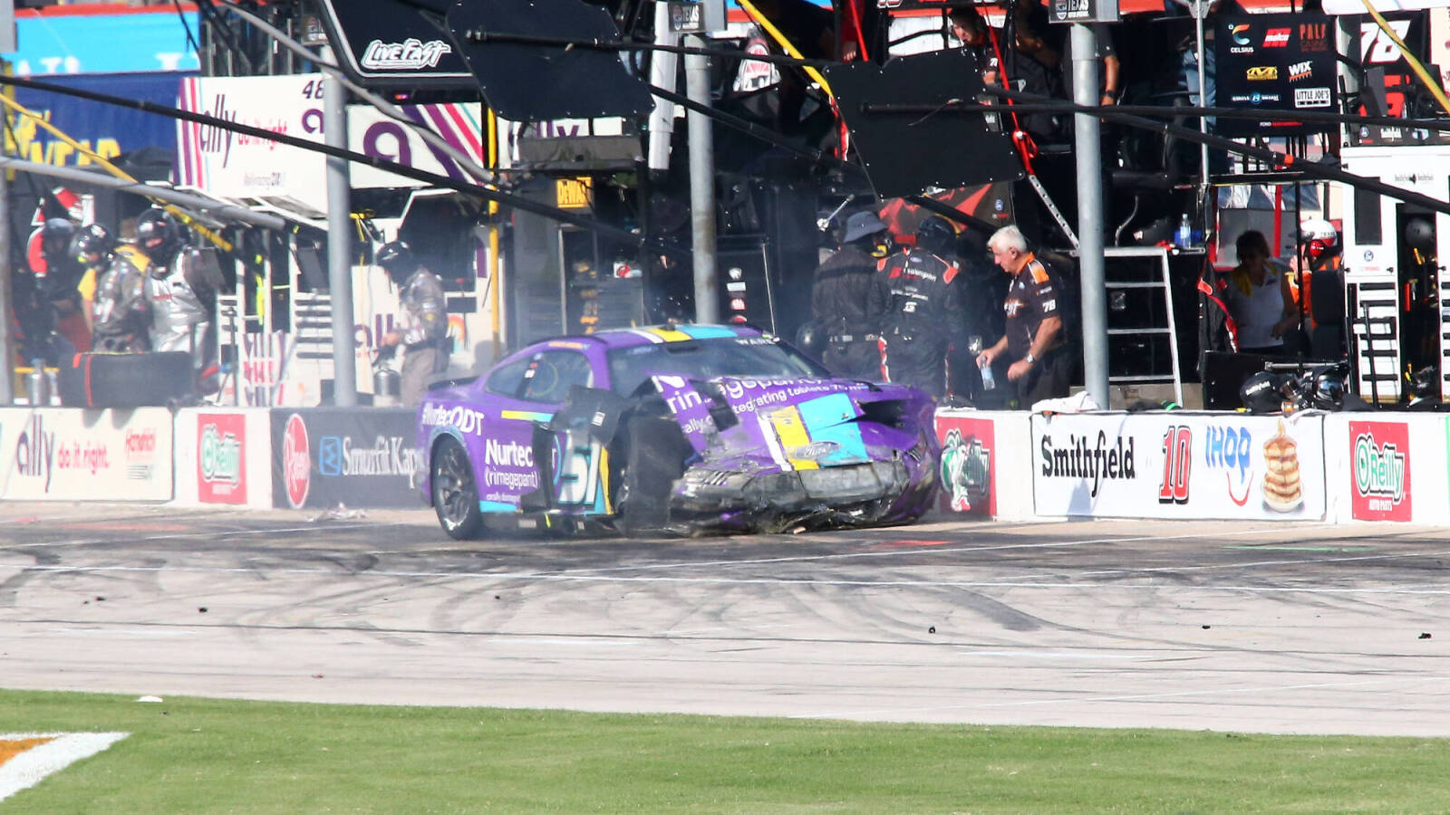 Racer Cody Ware put onto stretcher after suffering concussion during scary crash