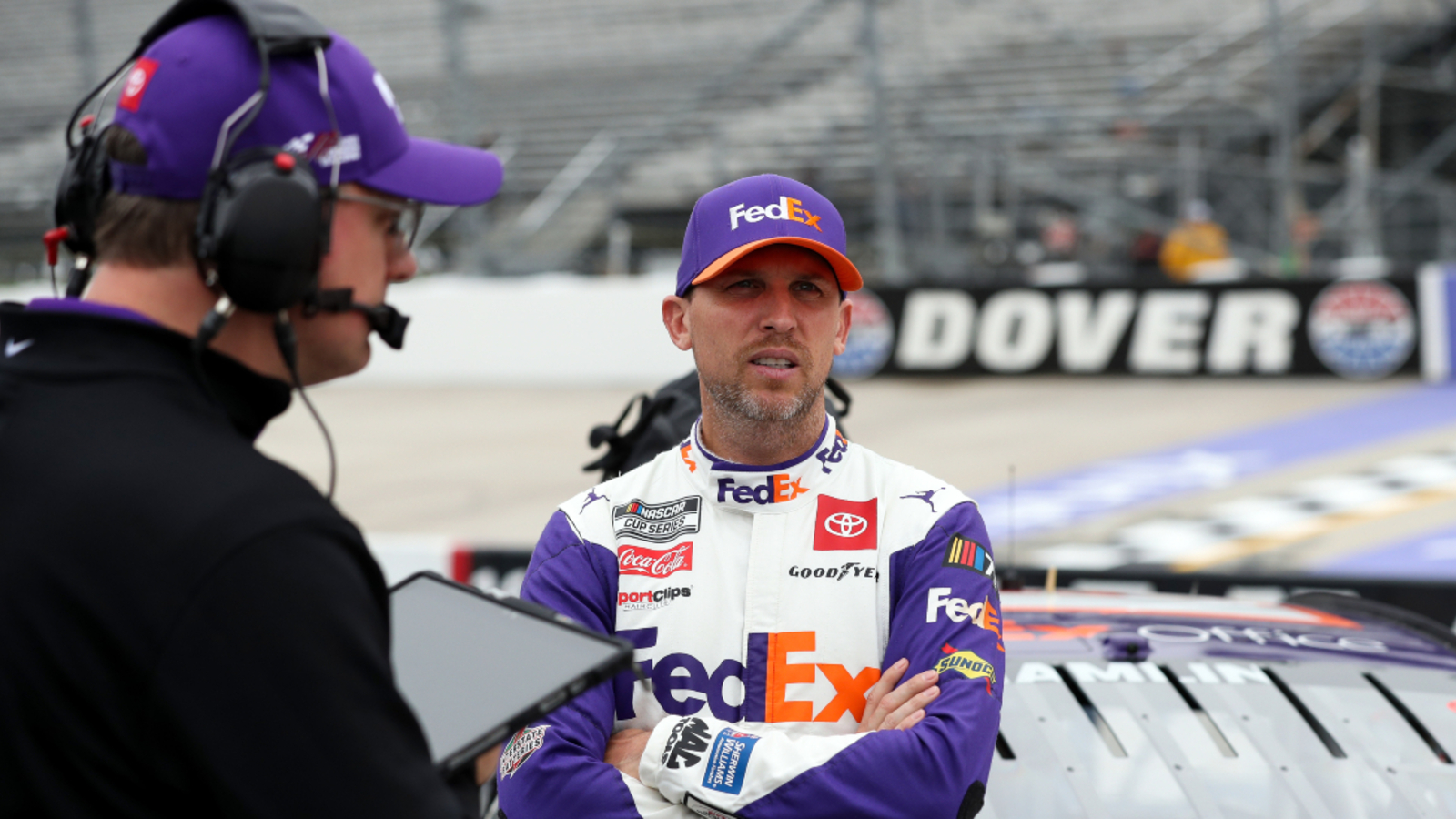 Denny Hamlin penalized, crew chief Chris Gabehart hit with $100,000 fine for inspection violation