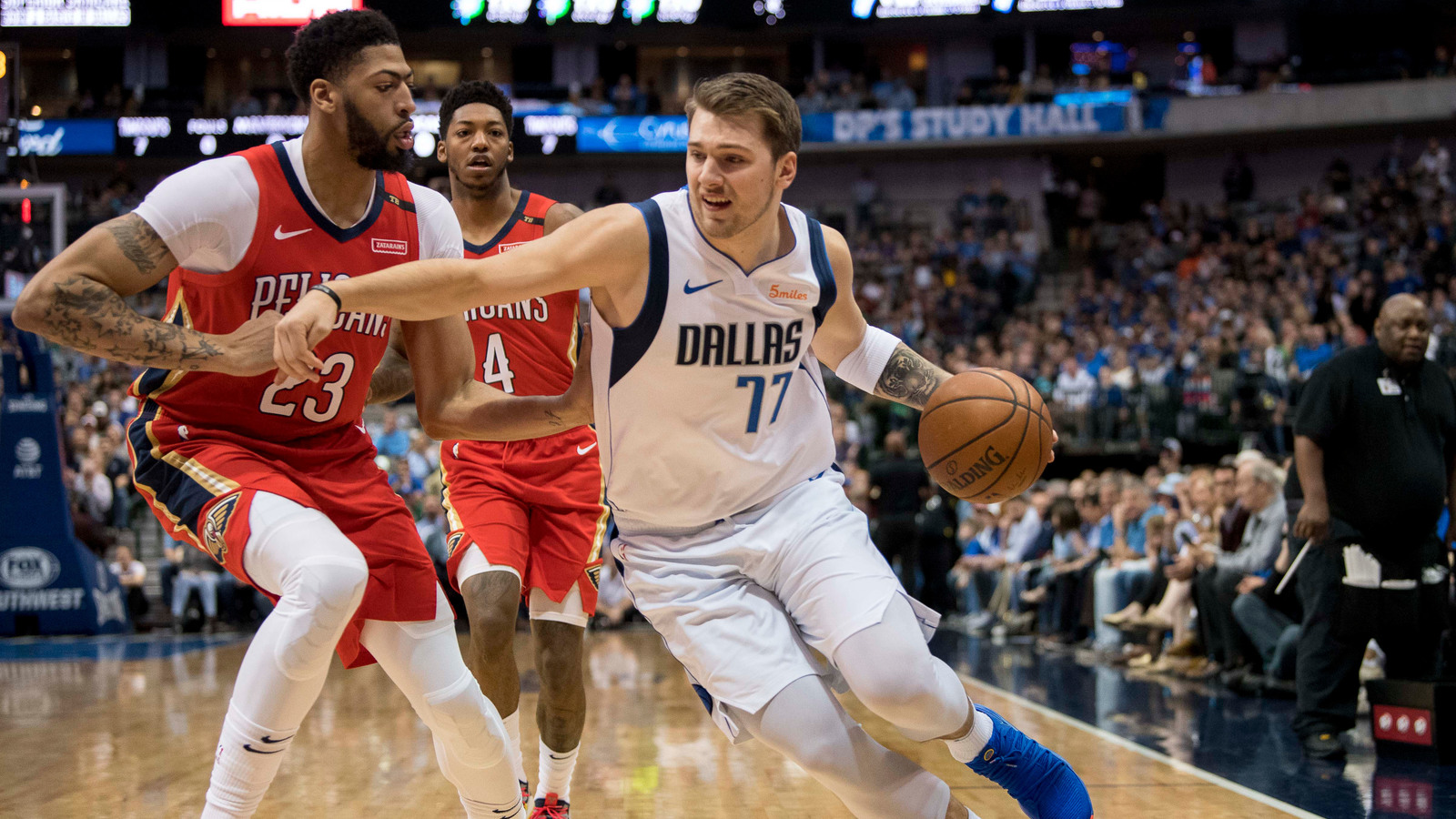 Watch Luka Doncic Nails Shot From The Mavericks Bench Yardbarker