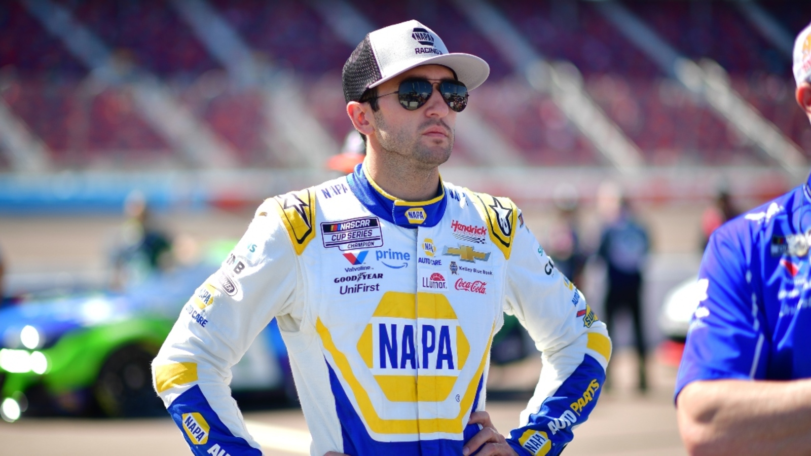 Chase Elliott reacts to contact with John Hunter Nemechek at Bristol, playoff spot at risk