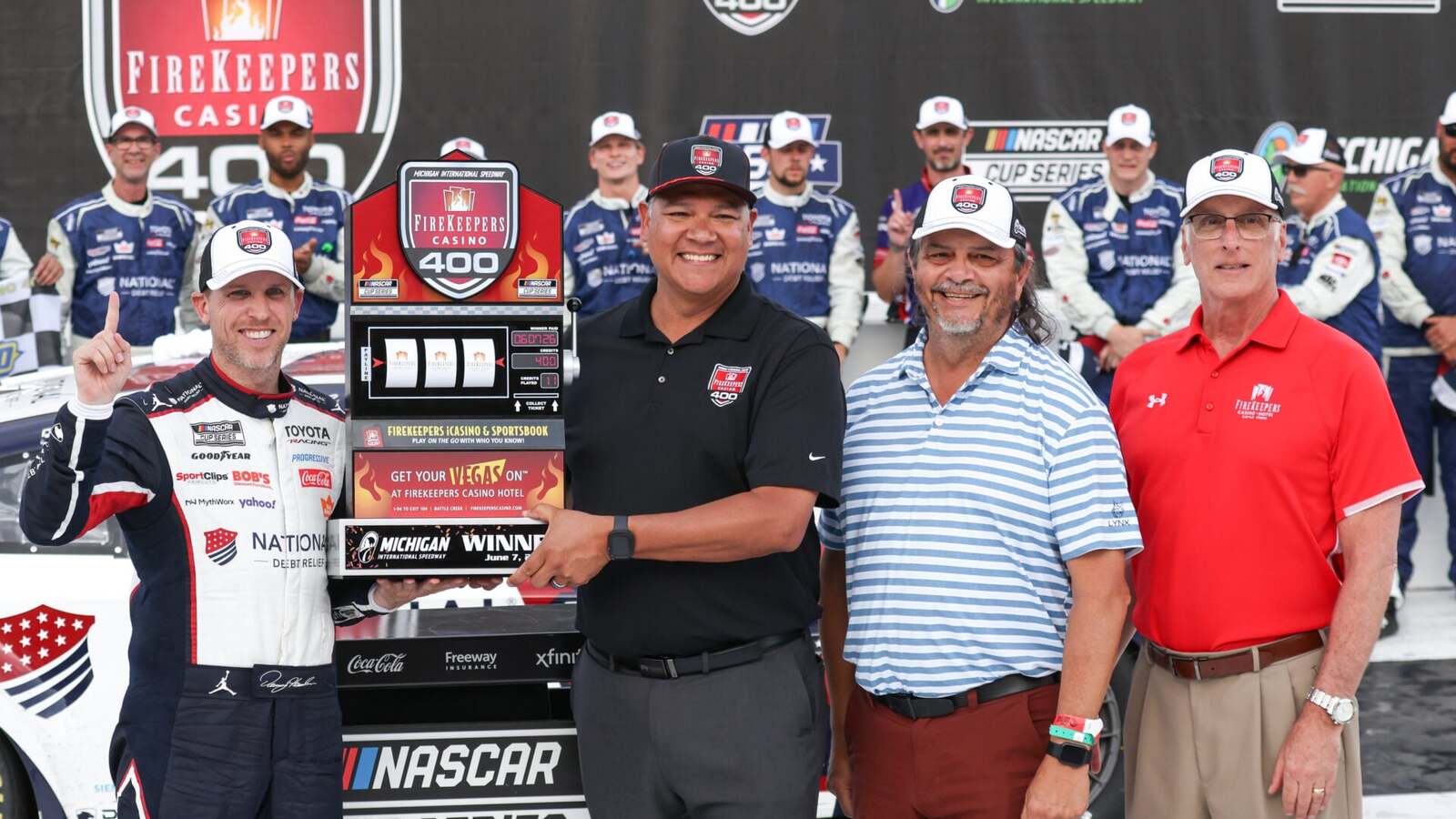 NASCAR Cup Series standings after Denny Hamlin wins FireKeepers Casino 400
