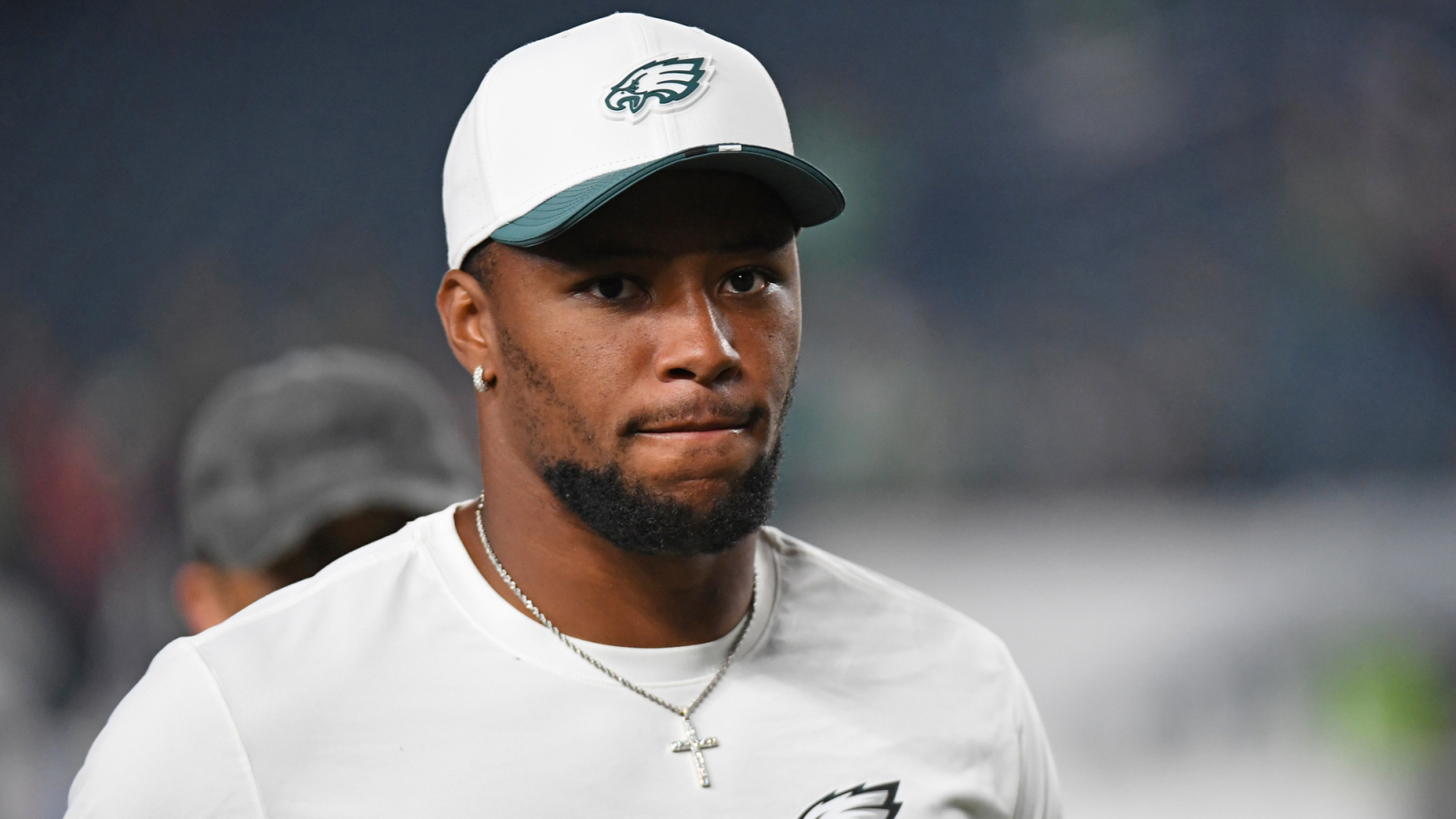 Eagles RB Saquon Barkley has concern after losing key blocker for season