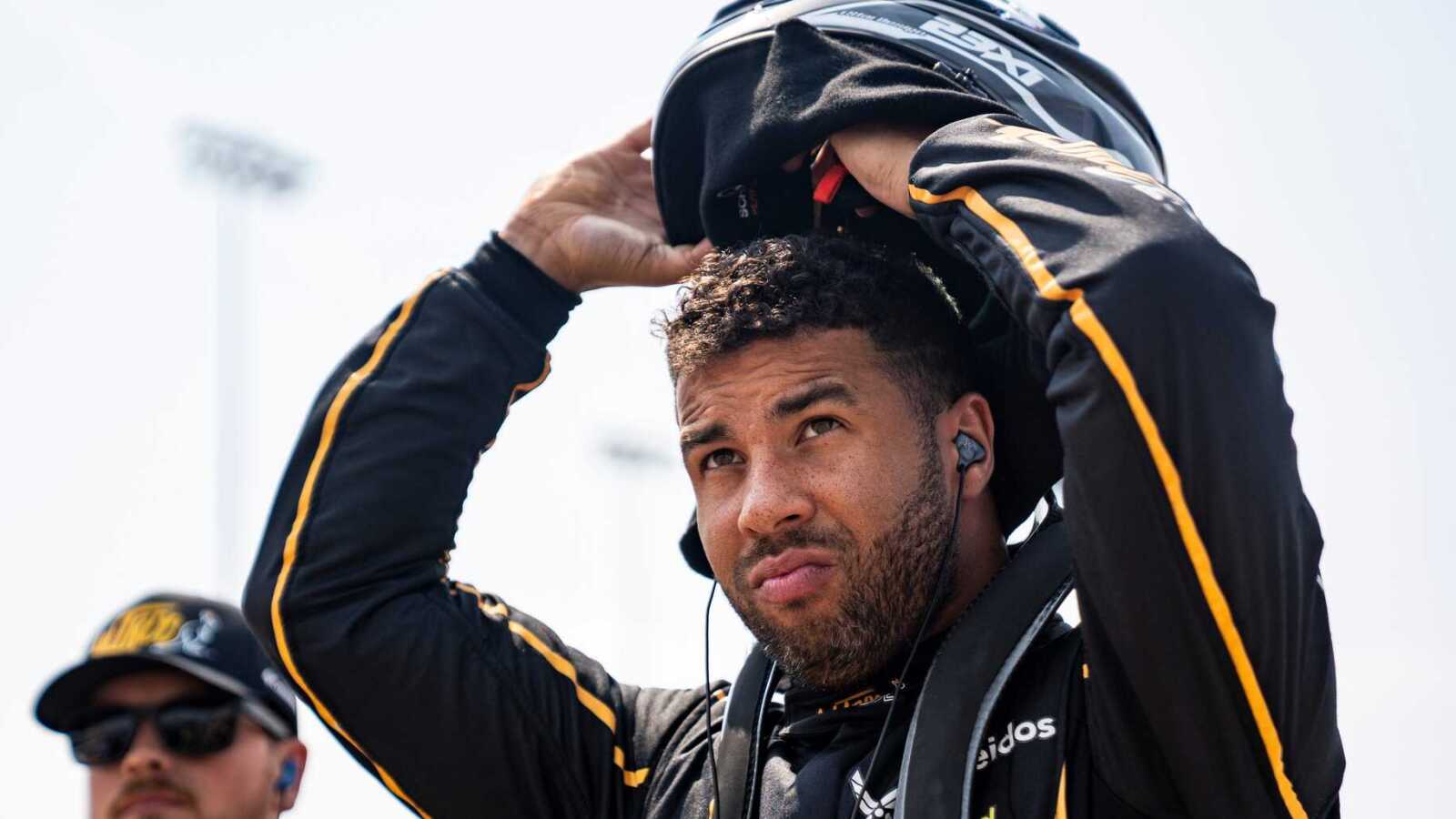 Bubba Wallace mounts late charge to finish sixth at Iowa