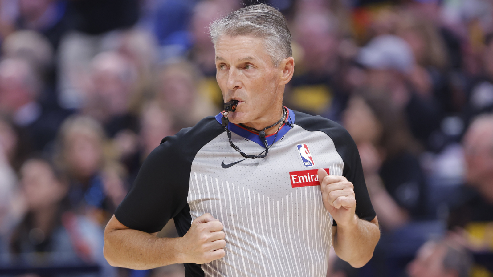 Watch: NBA referee left with bloody nose after absorbing hard playoff foul