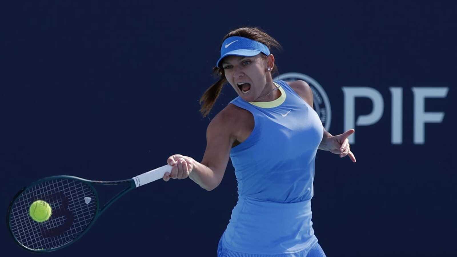 Back from suspension, Simona Halep falls in three sets in Miami