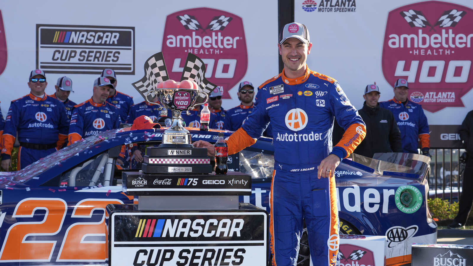 Logano executes final lap pass for a thrilling Cup victory at Atlanta