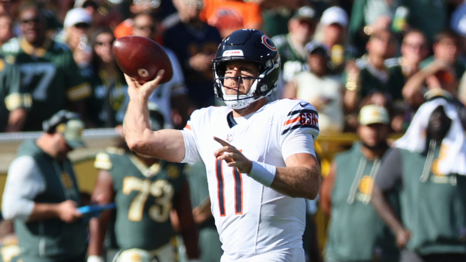 Case Keenum warns Bears after blowout loss, Ben Johnson addresses recovery of Caleb Williams