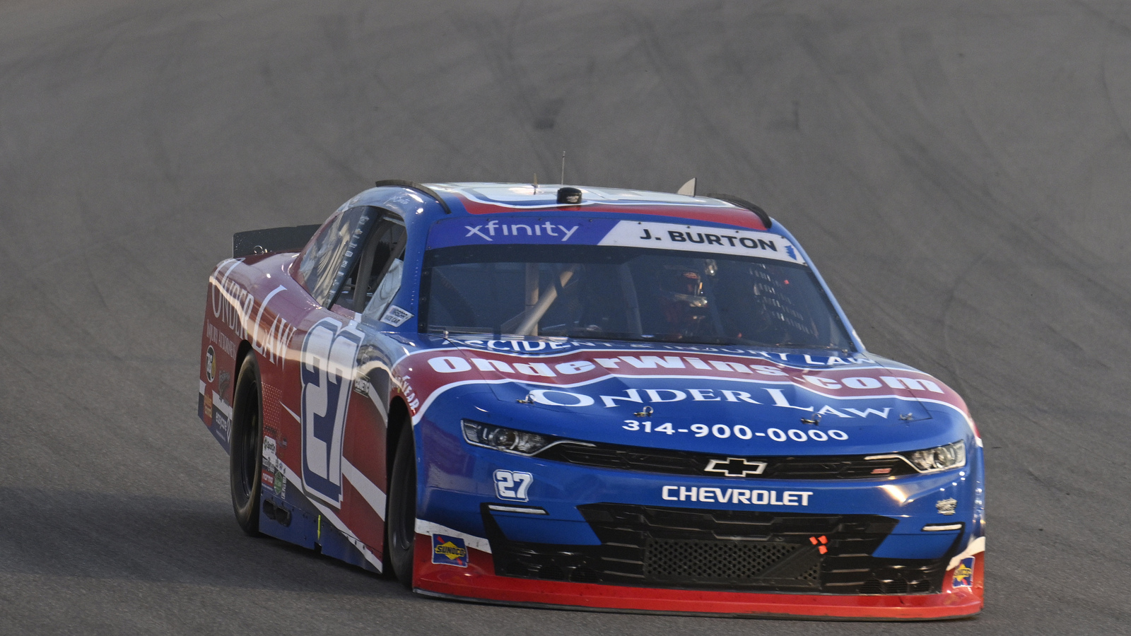 Jeb Burton takes violent hit during Gateway Xfinity Series race, car catches fire