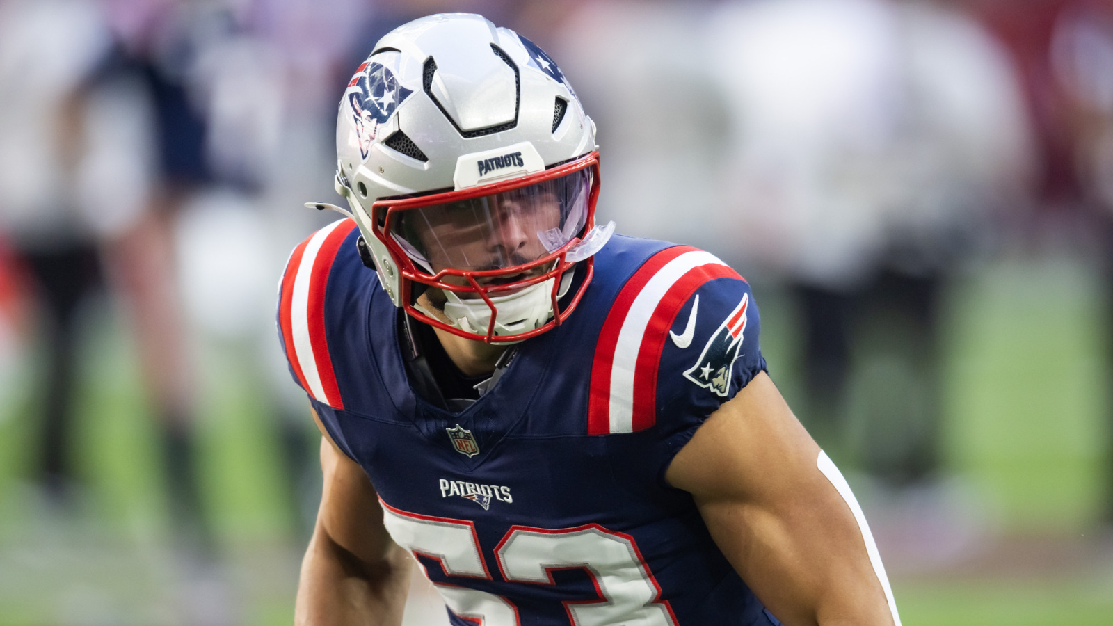 Patriots' Christian Elliss sends message to Giants' Jaxson Dart after crunching hit