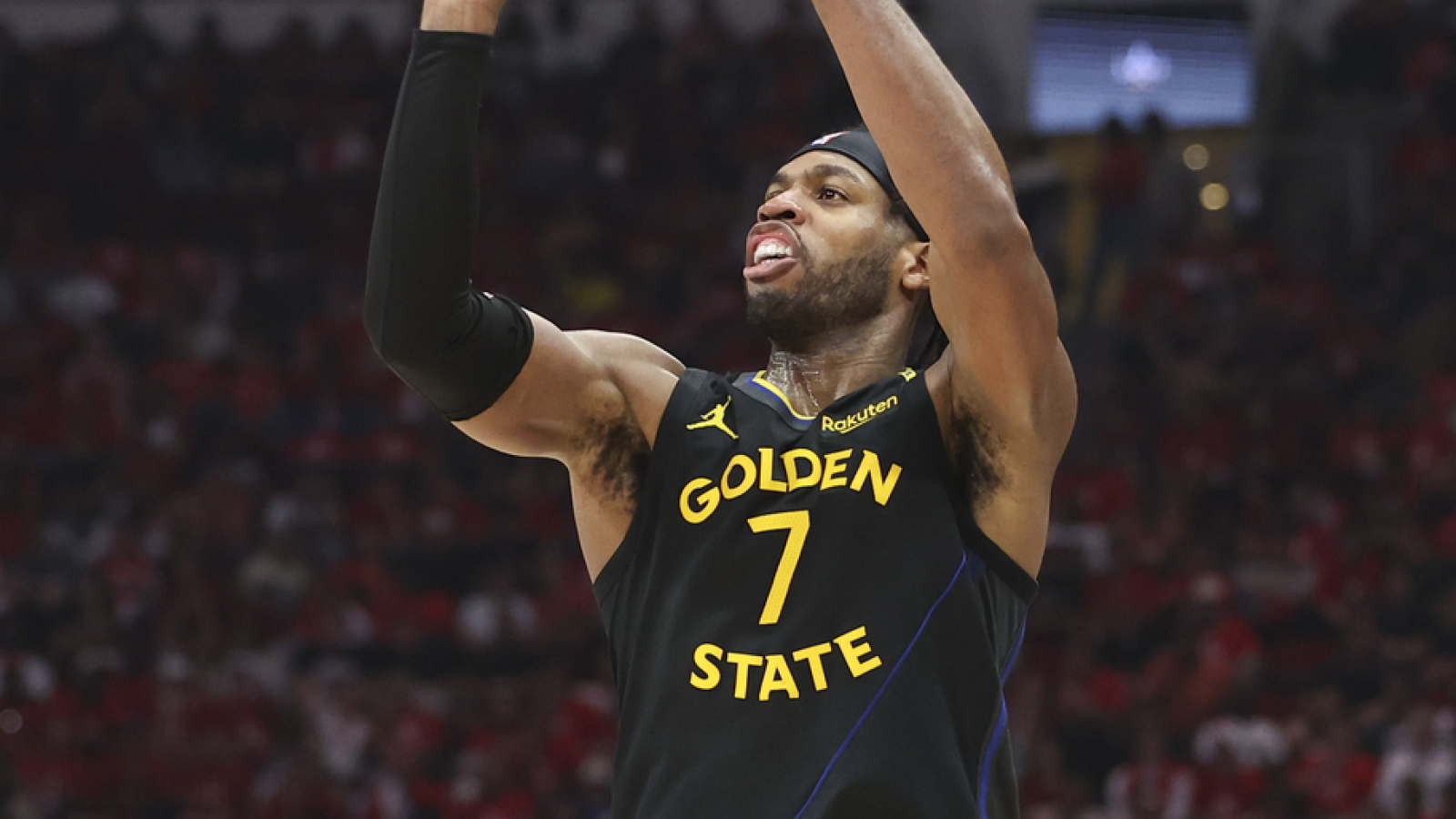 Watch: Warriors' Buddy Hield beats the buzzer vs. Rockets with long three