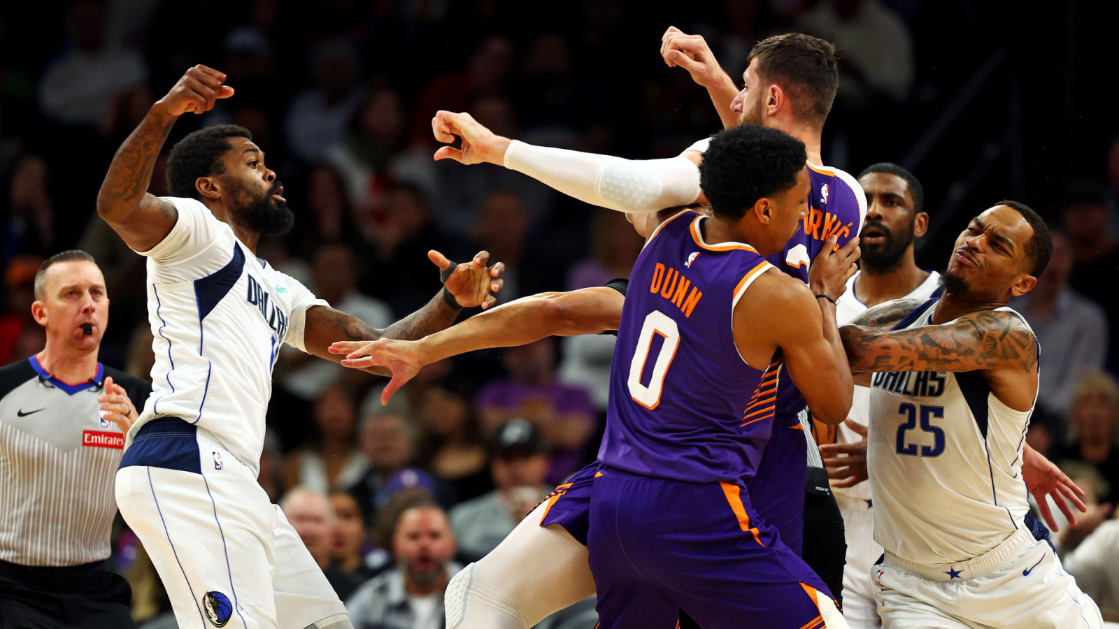 NBA suspends three players following on-court altercation