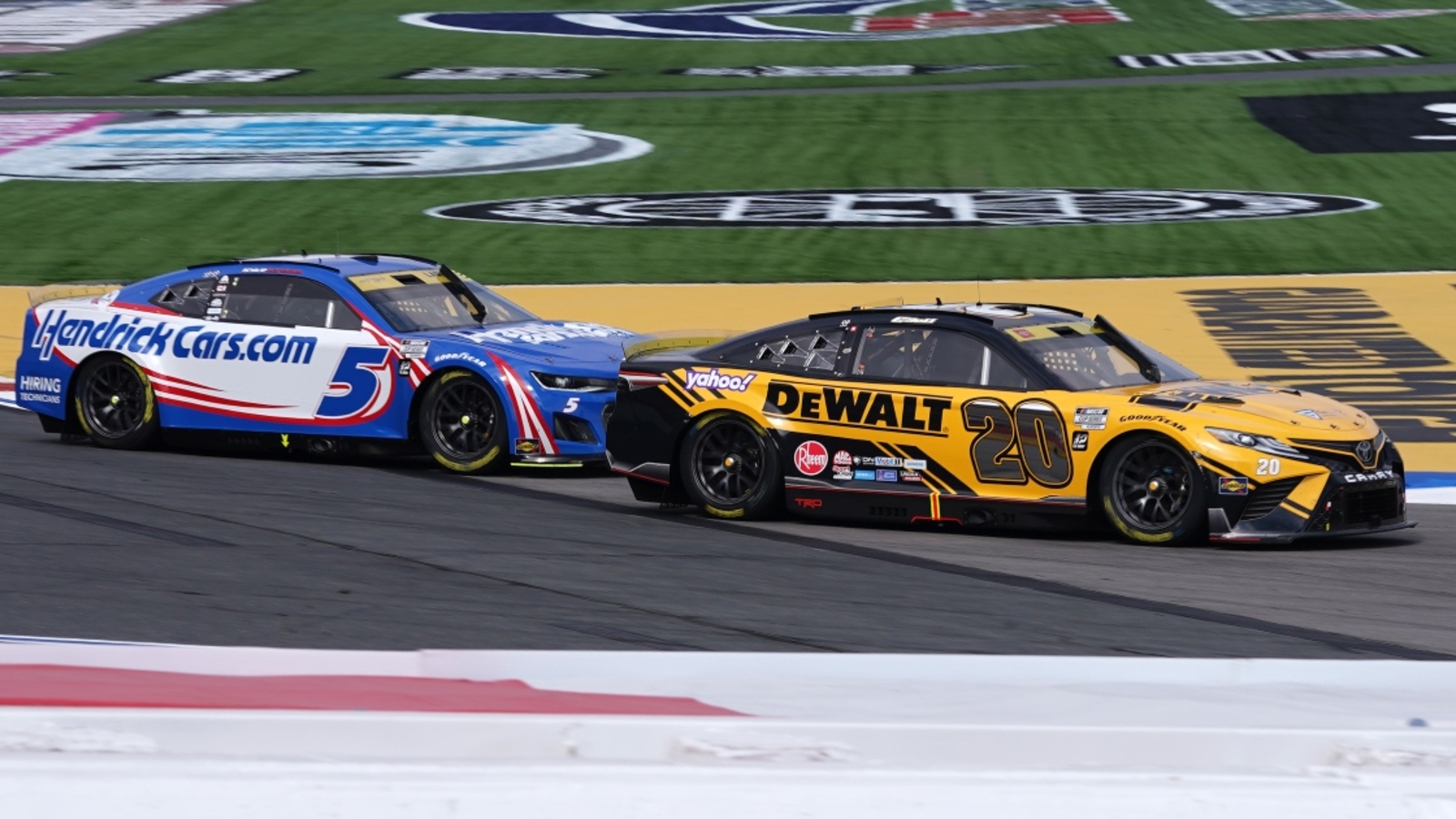 Joe Gibbs explains decision to let JGR drivers race on dirt after strong Atlanta showing from Christopher Bell, Kyle Larson