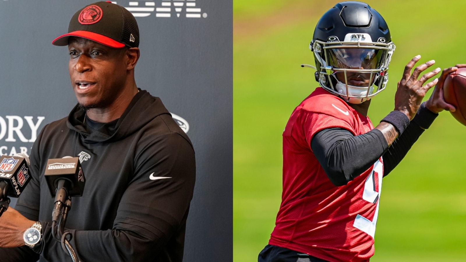 Raheem Morris describes how Michael Penix Jr. learns in practice