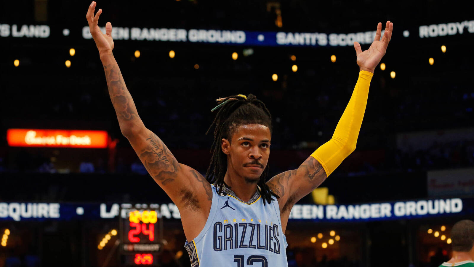 Watch: Grizzlies star Ja Morant beats buzzer with halfcourt three-pointer