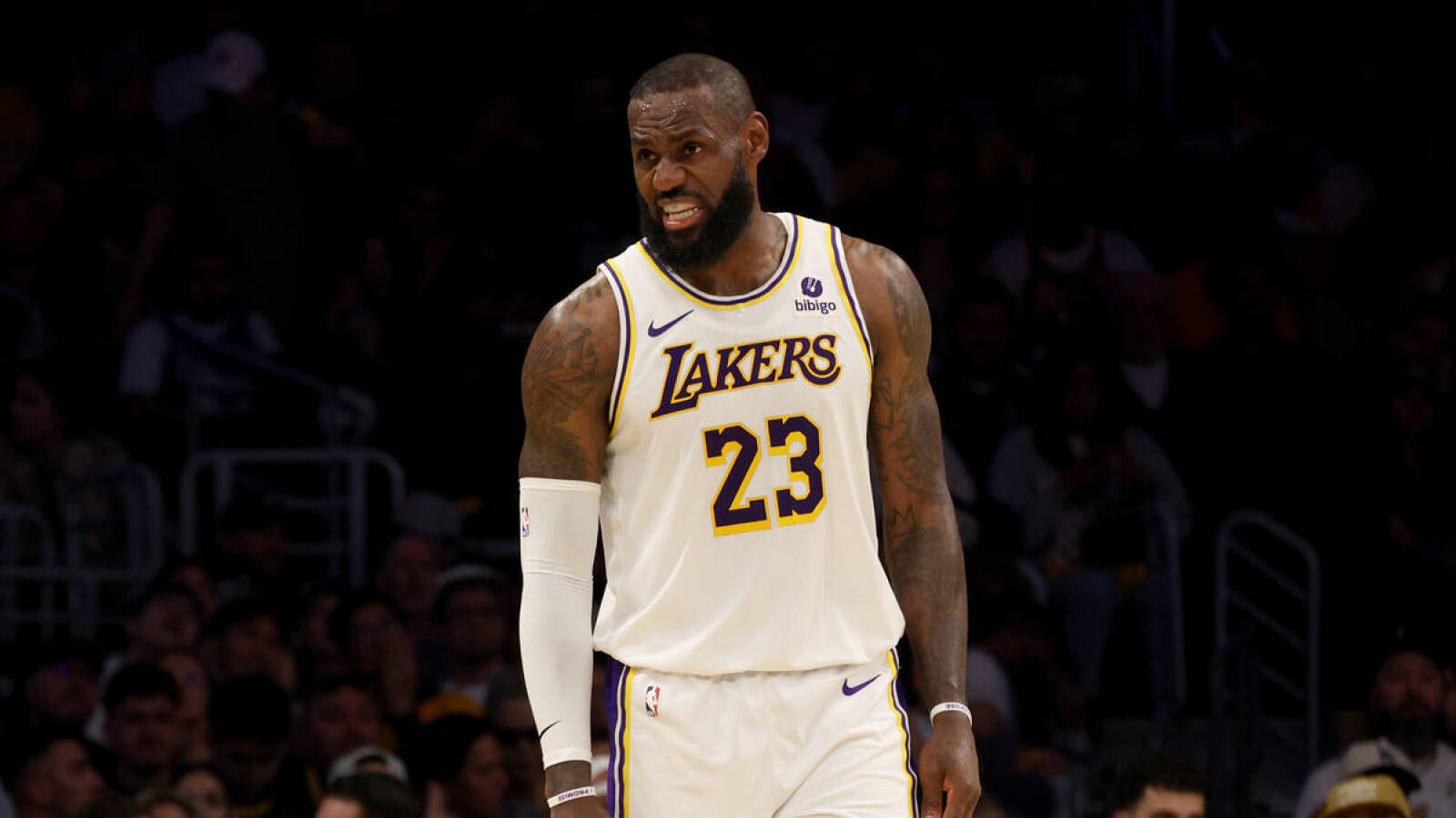 Watch: LeBron James is furious after Lakers bench doesn't challenge call