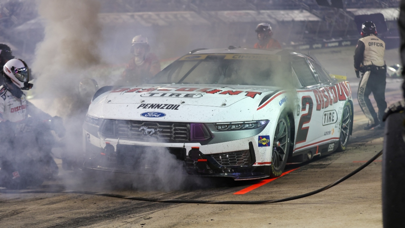 Denny Hamlin reacts to scary car fires at Bristol: ‘Cindric was willing to die in there’