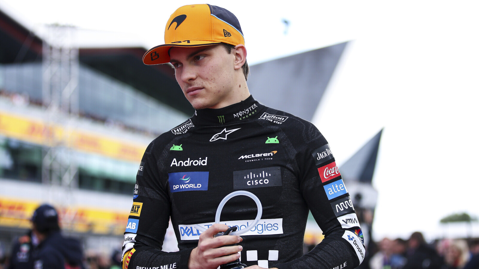 Watch: Oscar Piastri follows Daniel Ricciardo’s ‘shoey’ tradition with Lando Norris after British GP