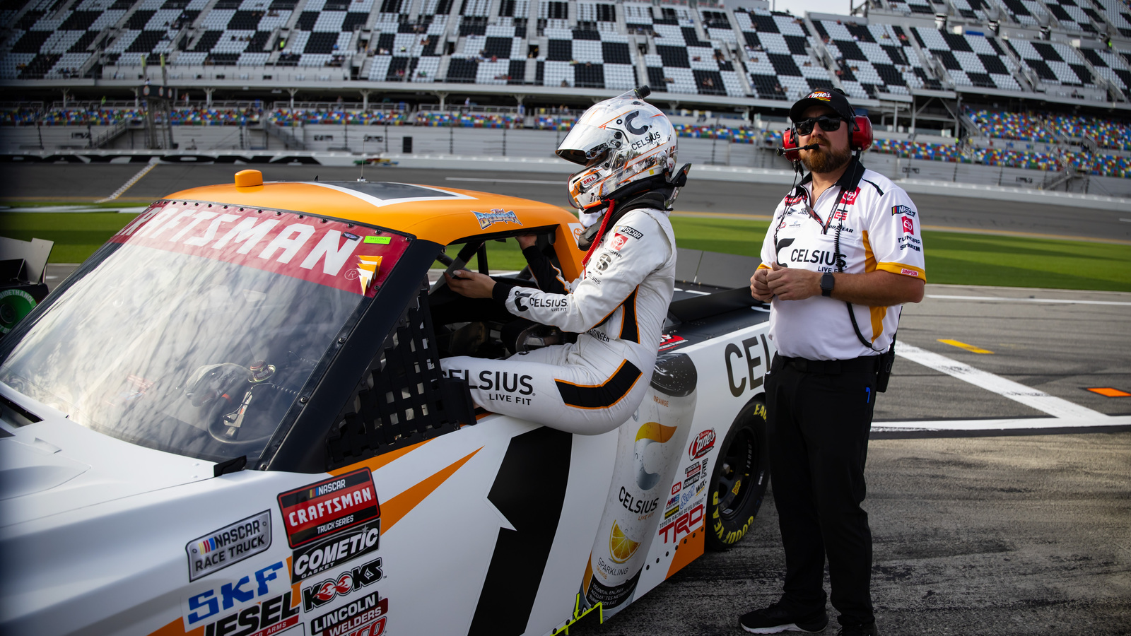 Toni Breidinger takes big hit into wall after wreck with Lawless Alan at IRP