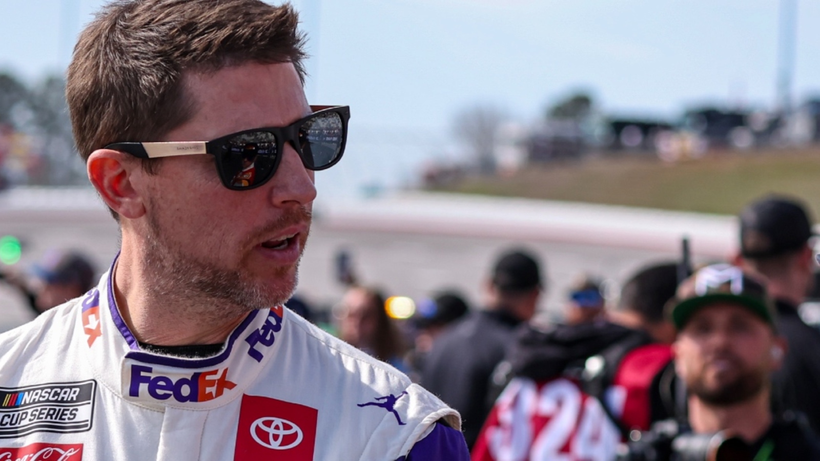 Denny Hamlin takes issue with 0.001 margin of victory for Kyle Larson over Chris Buescher: ‘It’s made up’