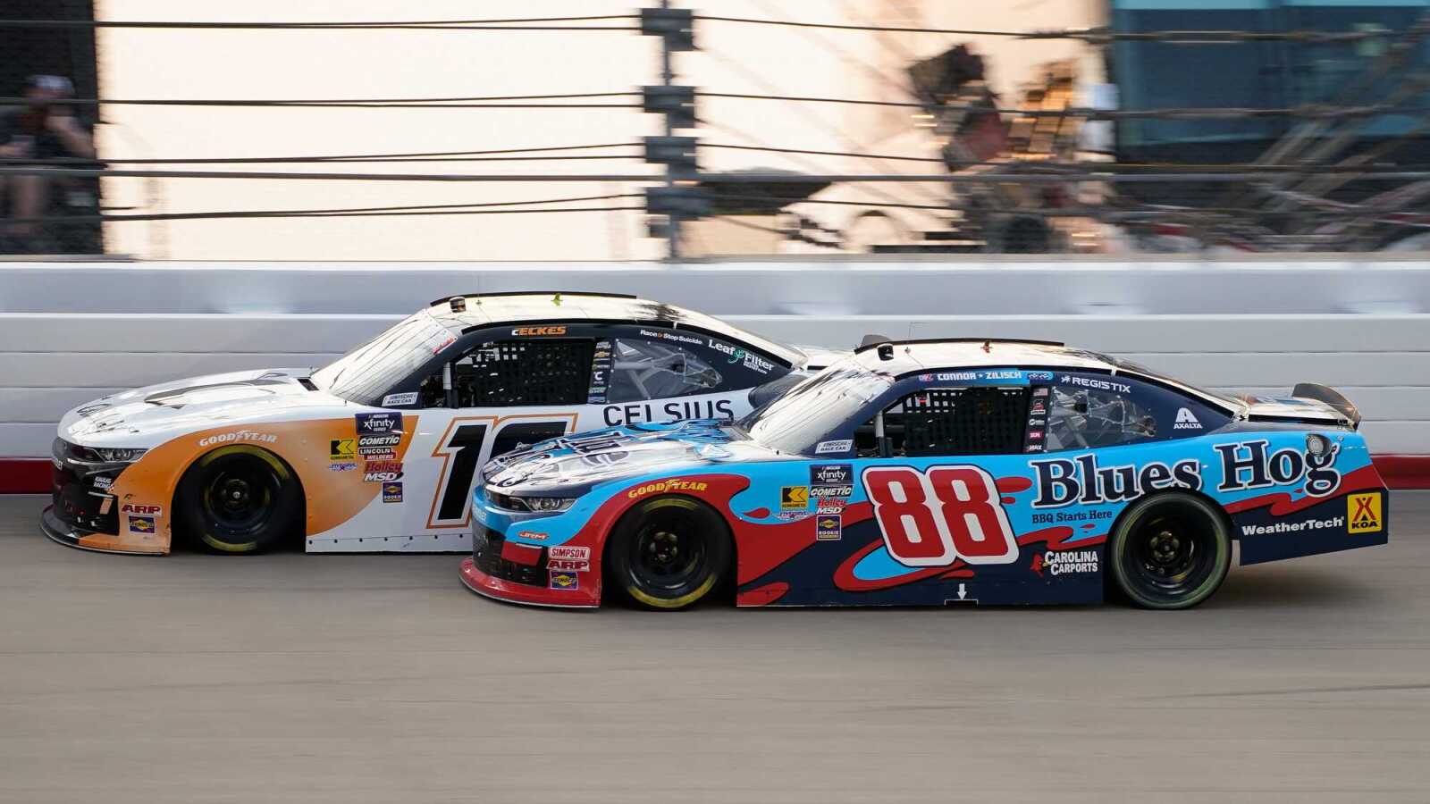 Christian Eckes, Brandon Jones, others involved in massive Xfinity Series restart wreck at Nashville