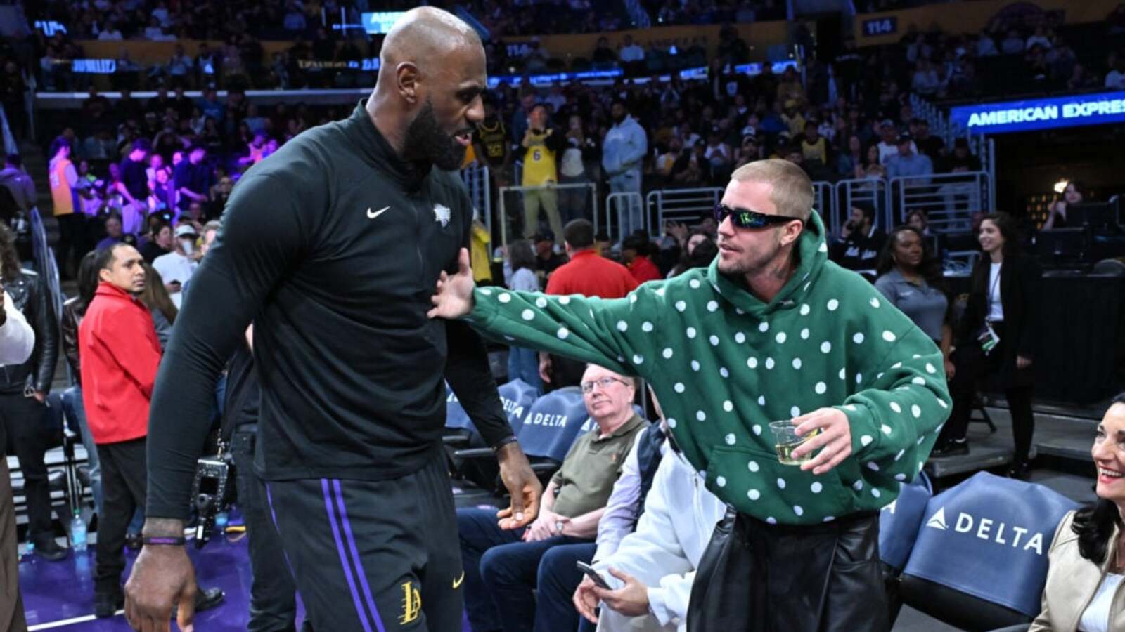 NBA fans react to LeBron James linking up with Justin Bieber during LA ...