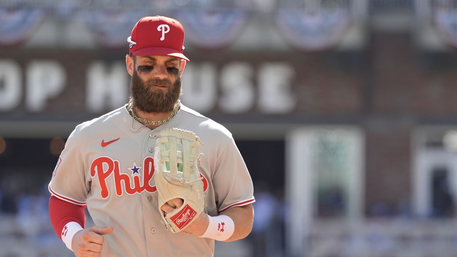 Phillies’ Bryce Harper Reacts To Heartbreaking Loss To Braves In Game 1