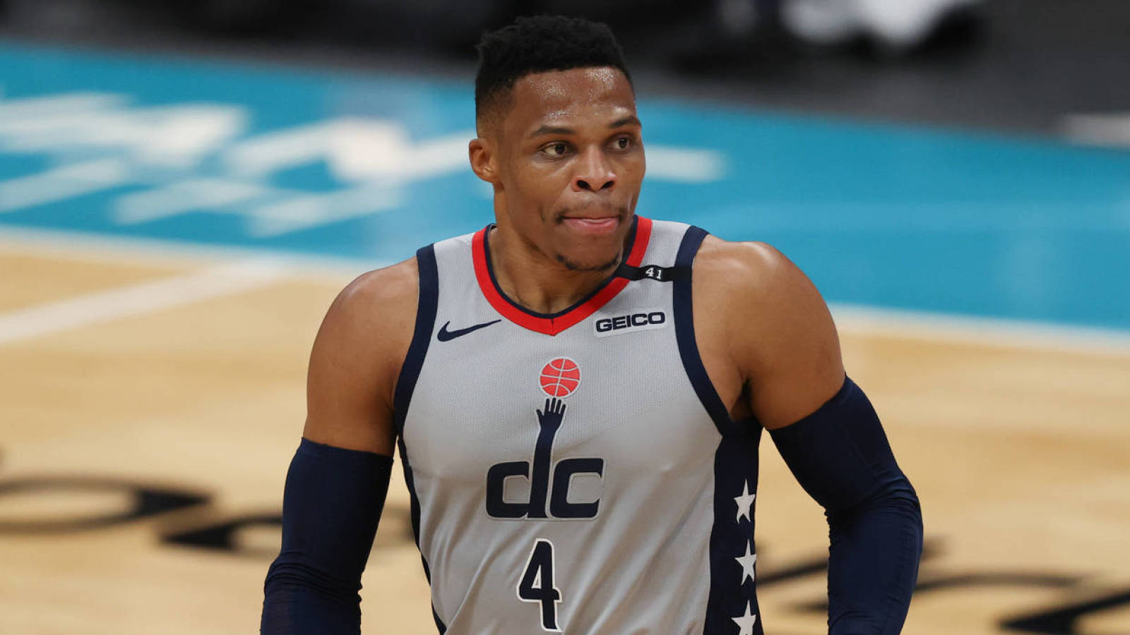 WATCH: Wizards' Russell Westbrook Signs Jersey For Black