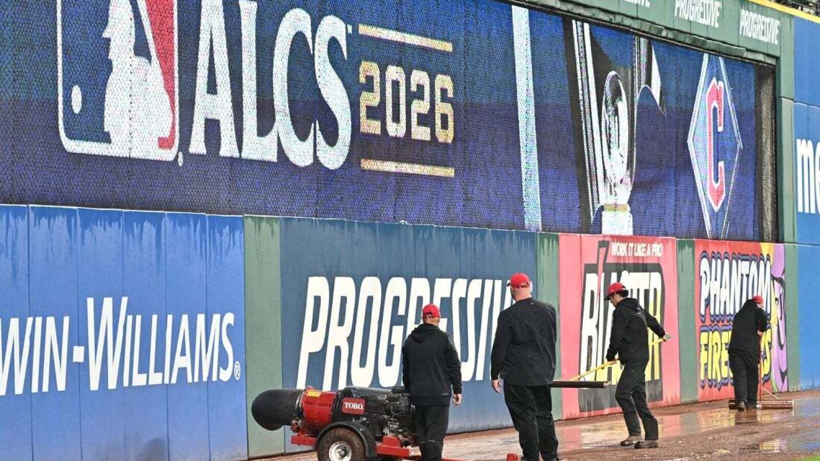 ALCS Game 4 between Guardians, Rays starts in rain delay
