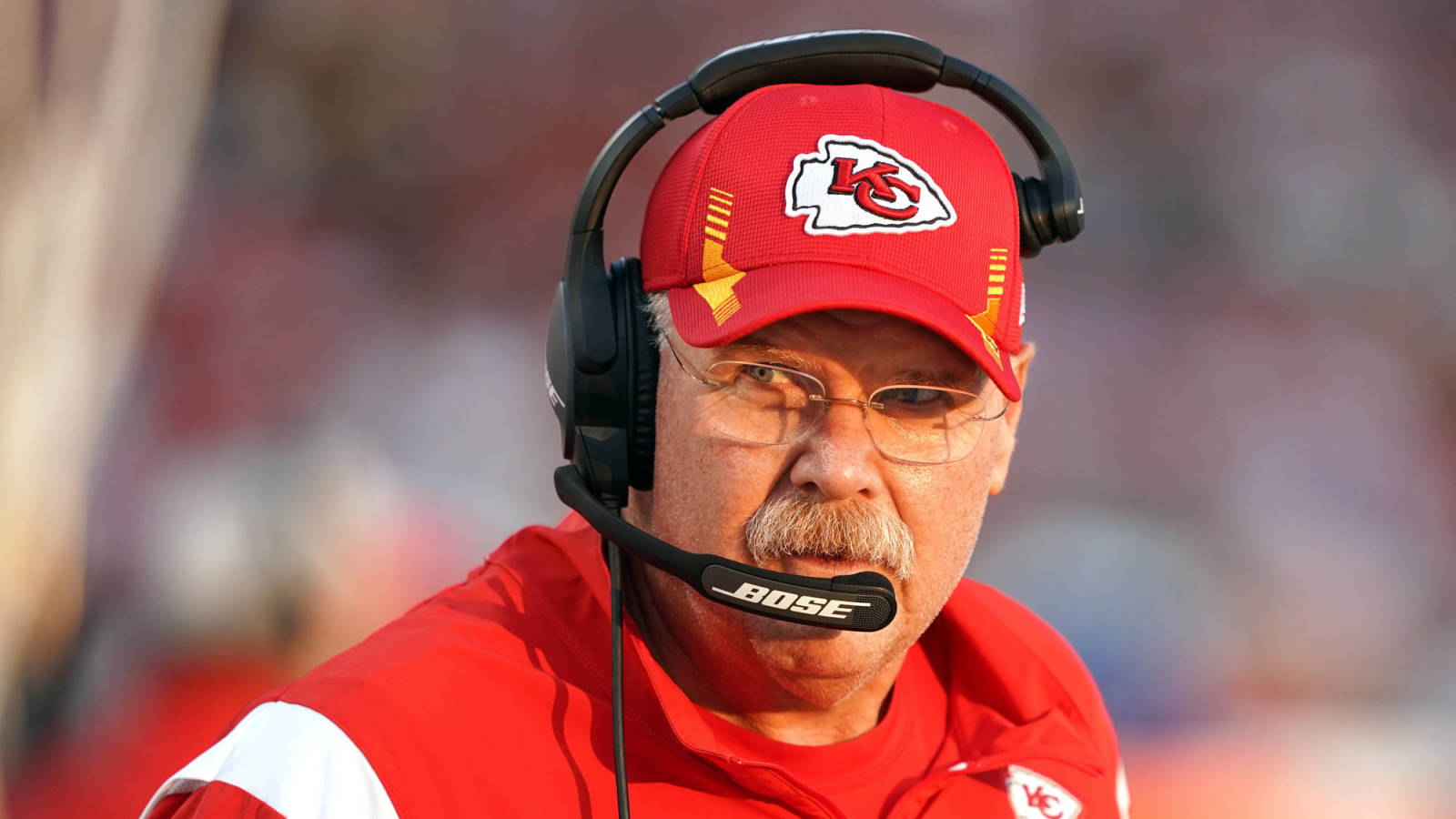  Andy Reid leaves stadium in ambulance as precaution after falling unwell