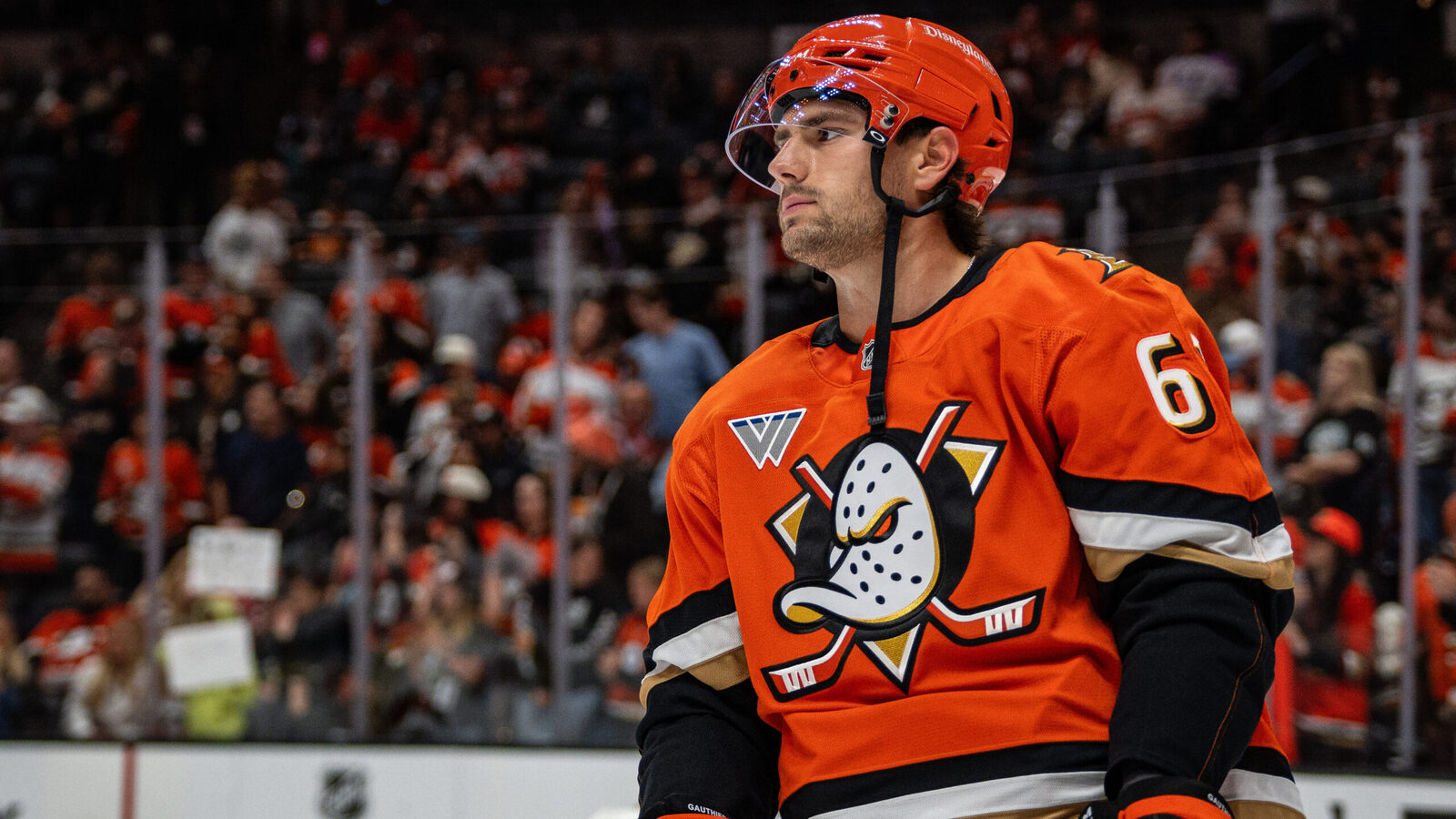 Ducks’ Cutter Gauthier leaves game with upper-body injury