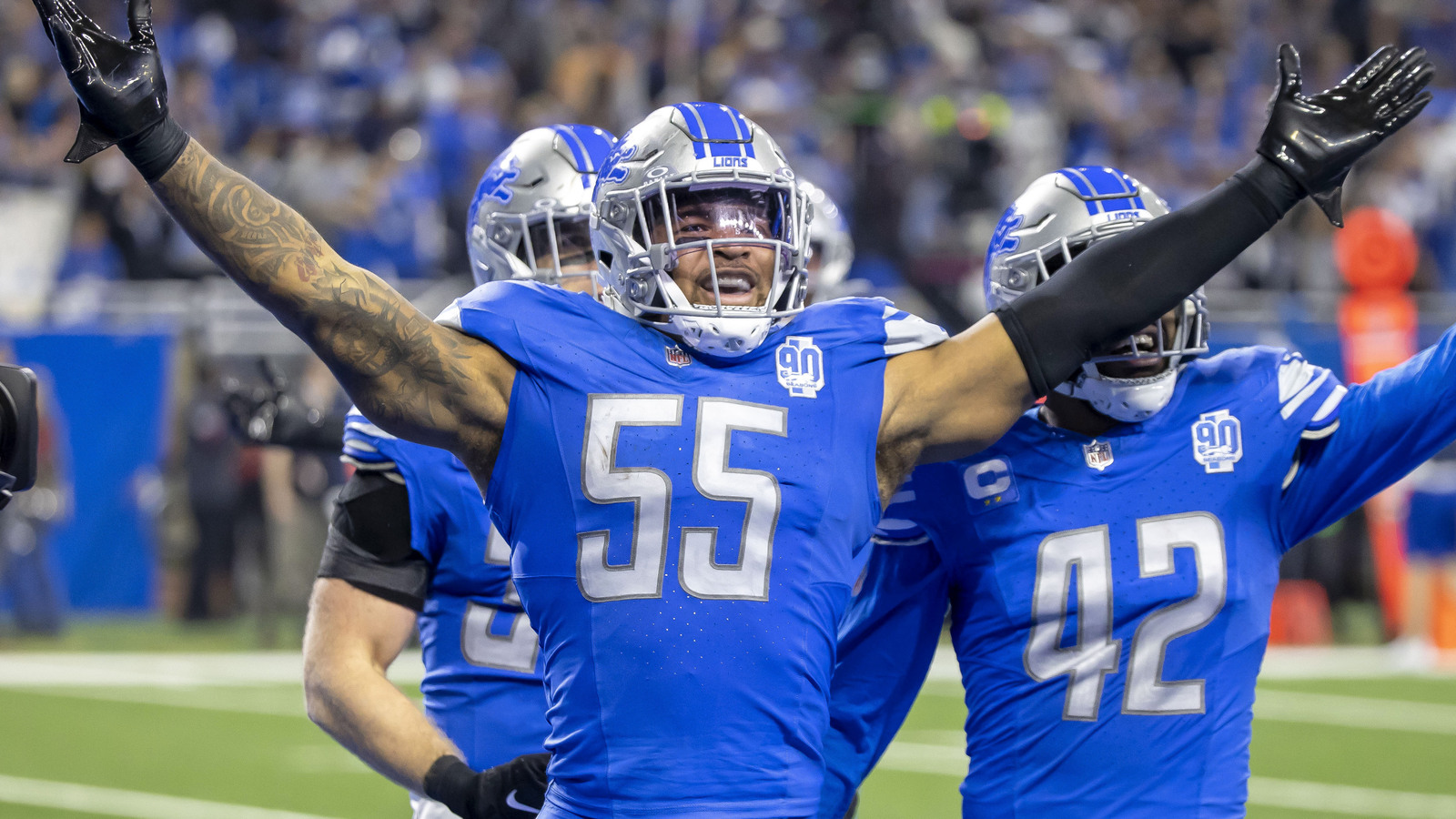 Watch ‘Pumped up’ Lions LB coach tells Derrick Barnes he’s the reason
