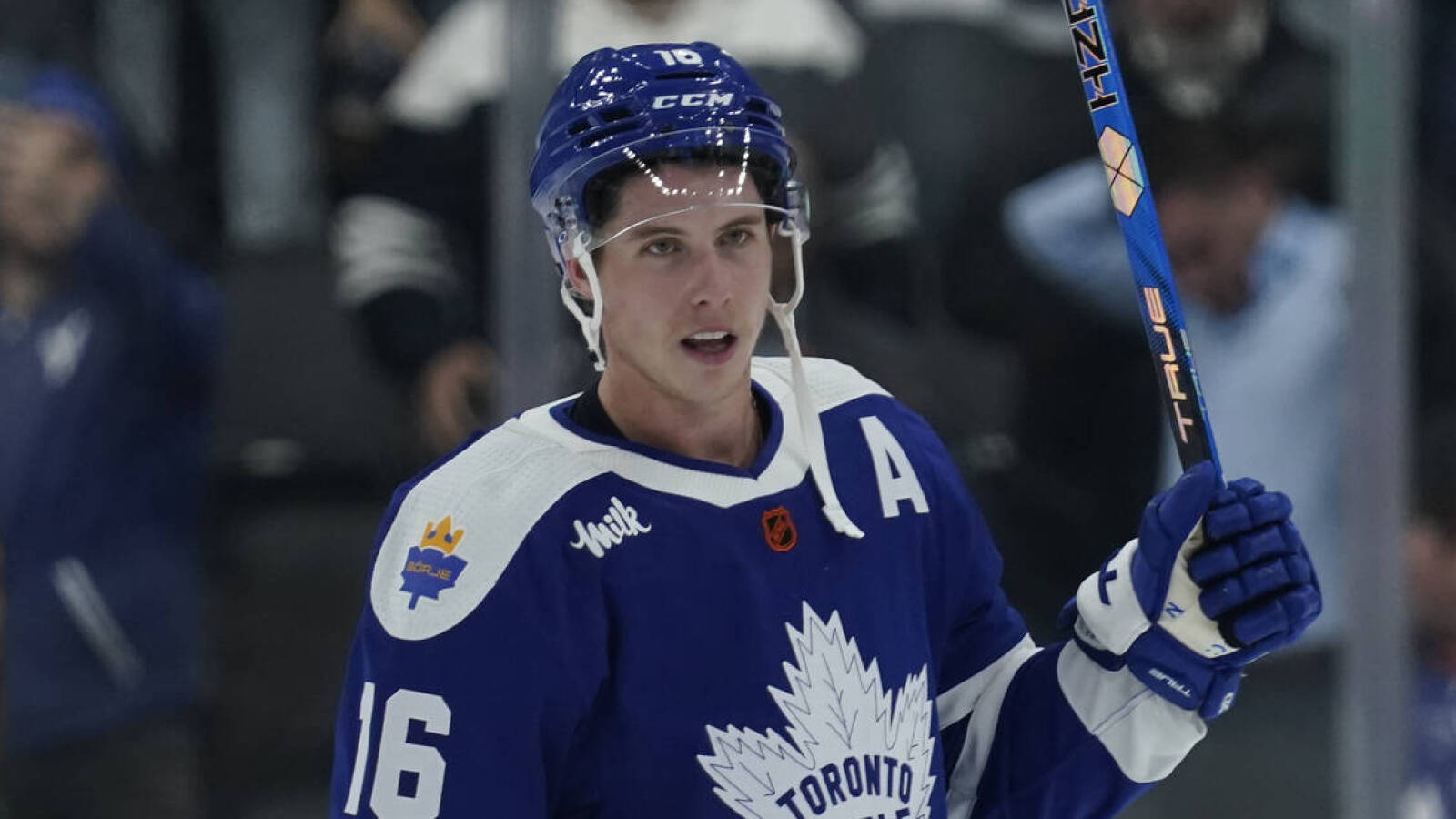 Mitch Marner, center, poses with Toronto Maple Leafs executives after being  chosen fourth overall during the first round of the NHL hockey draft,  Friday, June 26, 2015 in Sunrise, Fla. (AP Photo/Alan