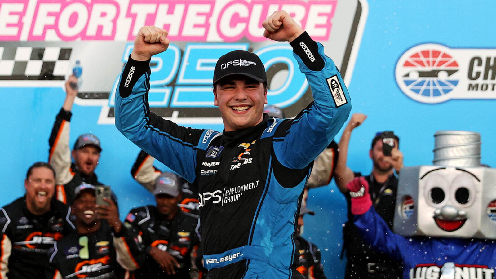 Sam Mayer drives race of his life to win at Charlotte, advance in Xfinity Series playoffs Sam Mayer drives race of his life to win at Charlotte, advance in Xfinity Series playoffs