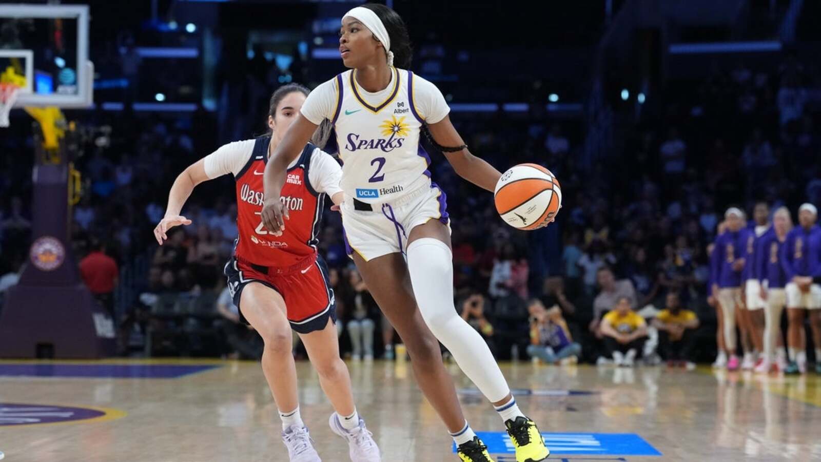 Sparks help playoff chances by downing Mystics