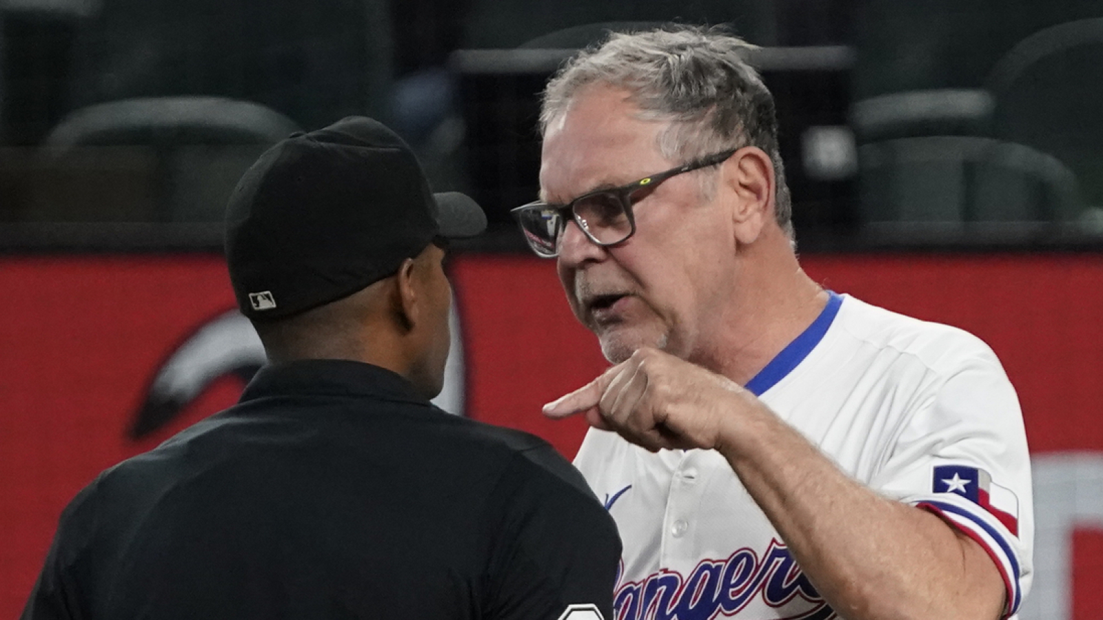 Watch: Rangers manager goes off on umpire after getting ejected ...
