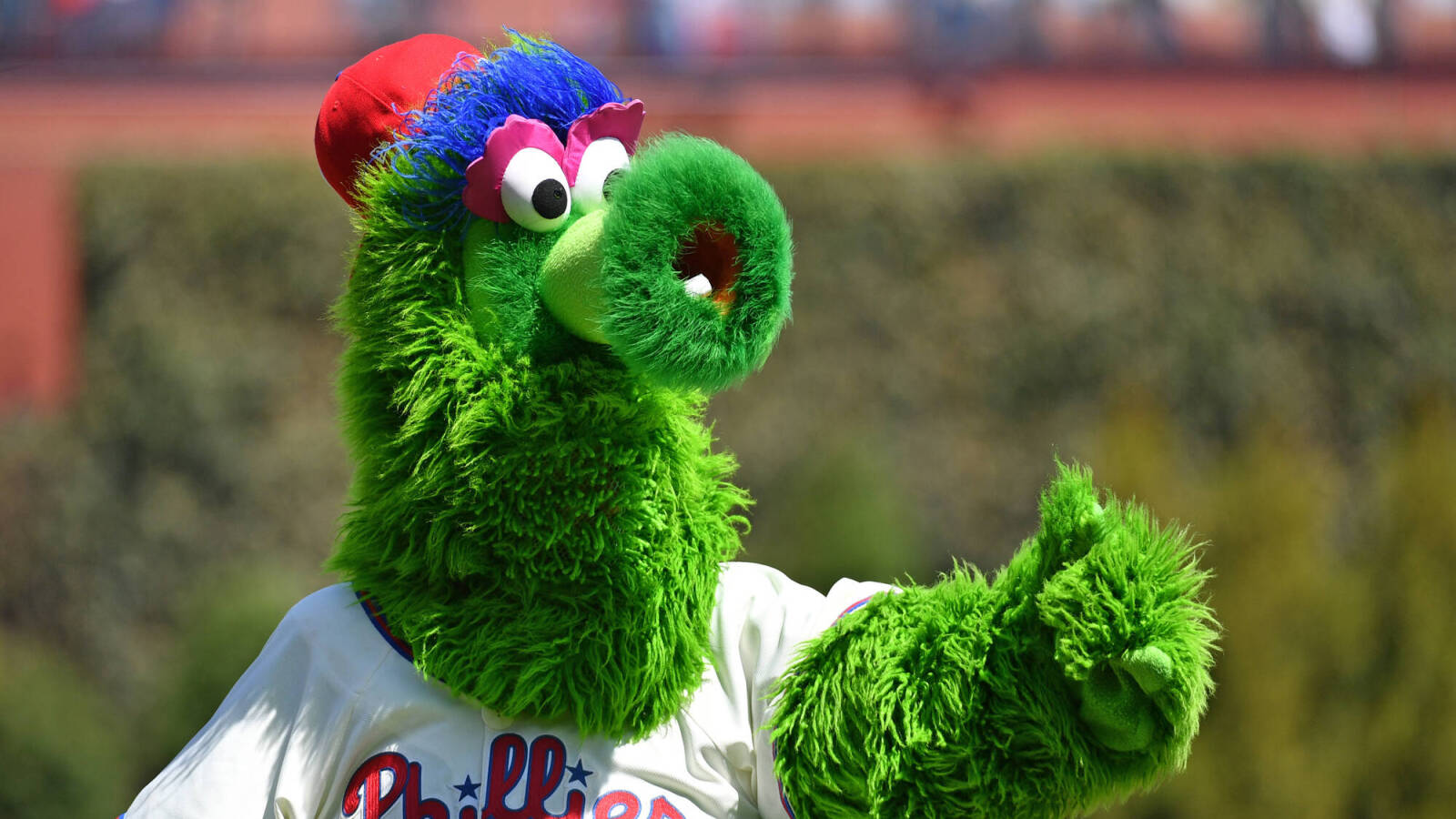 Philadelphia sports fans' favorite costumed characters helped reopen