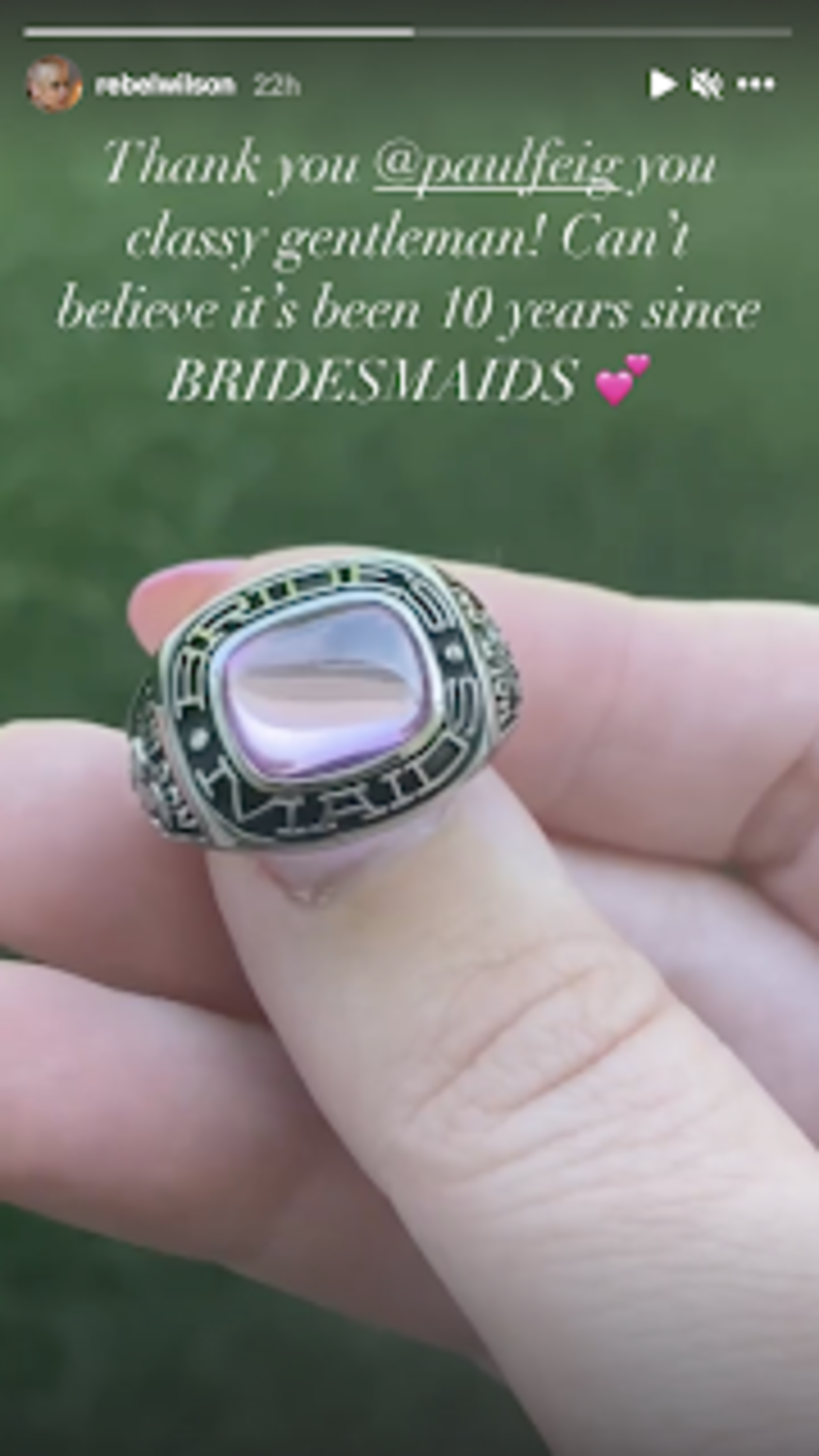 Rebel Wilson Shows Off Commemorative Ring For Bridesmaids 10th Anniversary Yardbarker