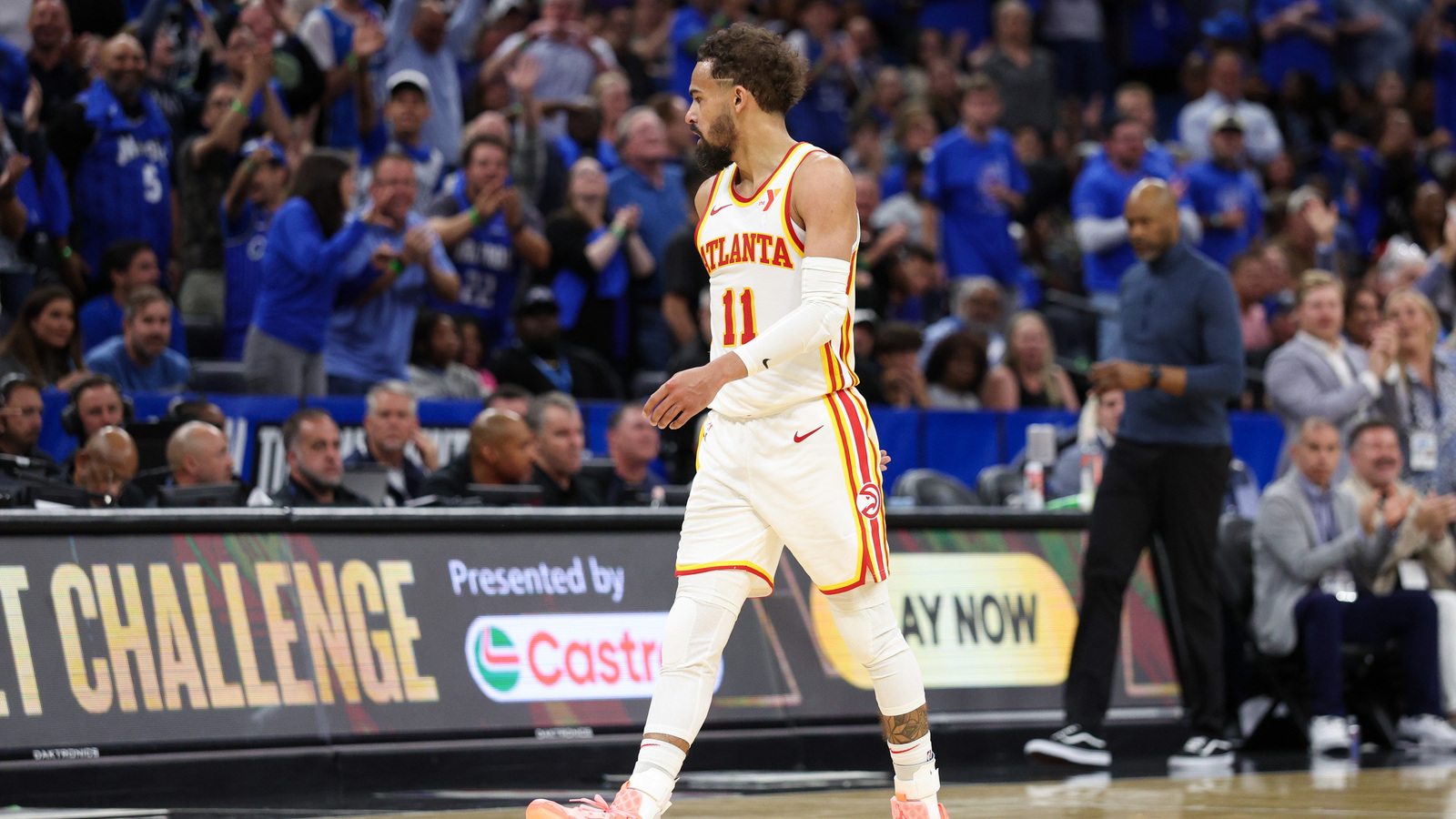 Trae Young trolls official following ejection, spat with Anthony Black