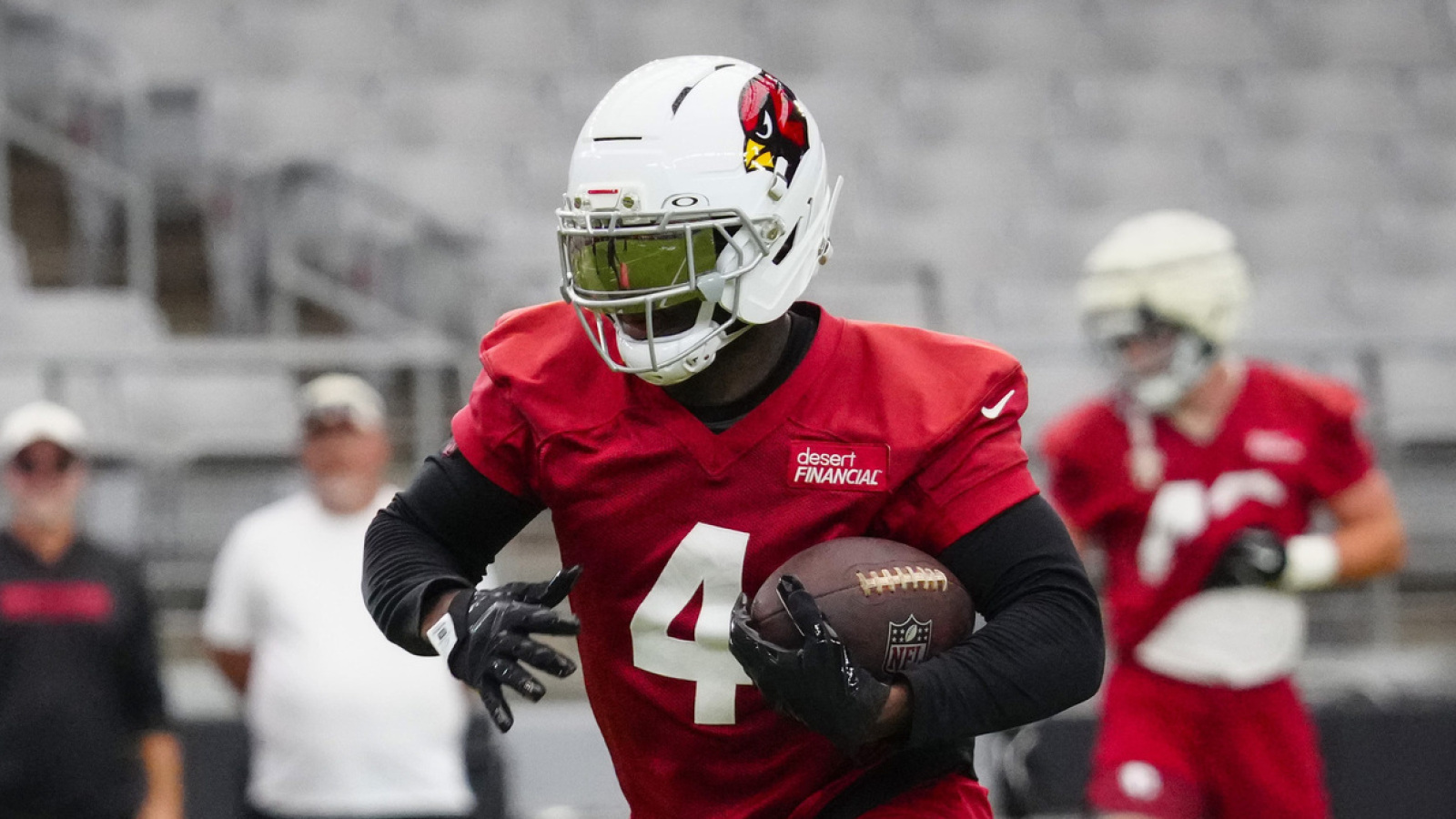 Cardinals TE Trey McBride praises Jeremiyah Love after Nathaniel Hackett's comment sparked concern over rookie RB