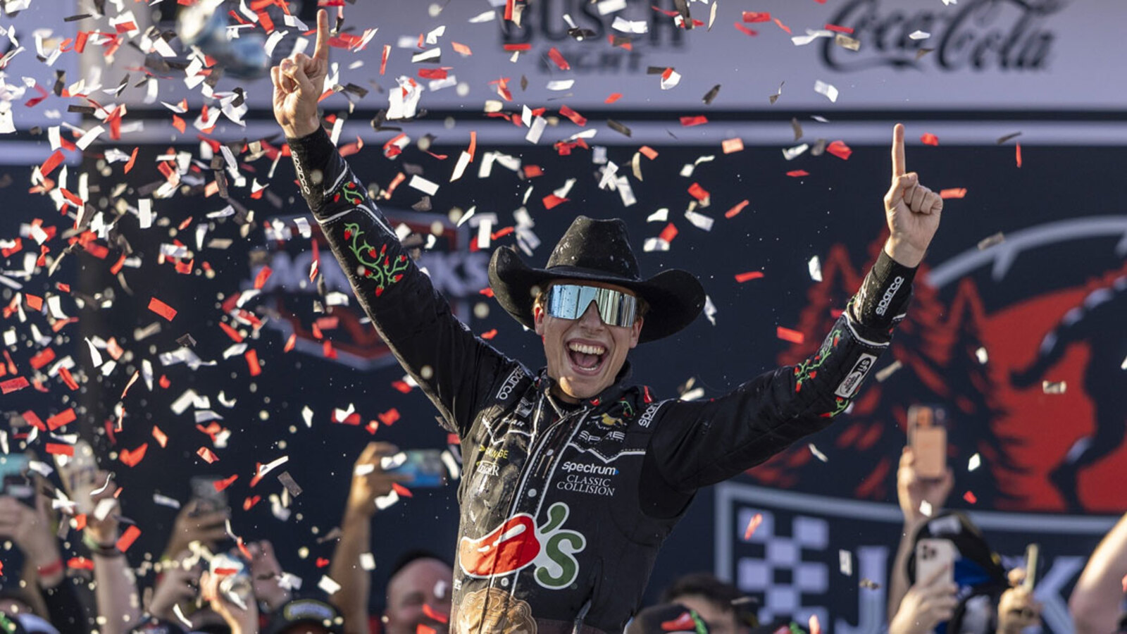 Cleetus McFarland shocks Carson Hocevar with surprise call after win at Talladega