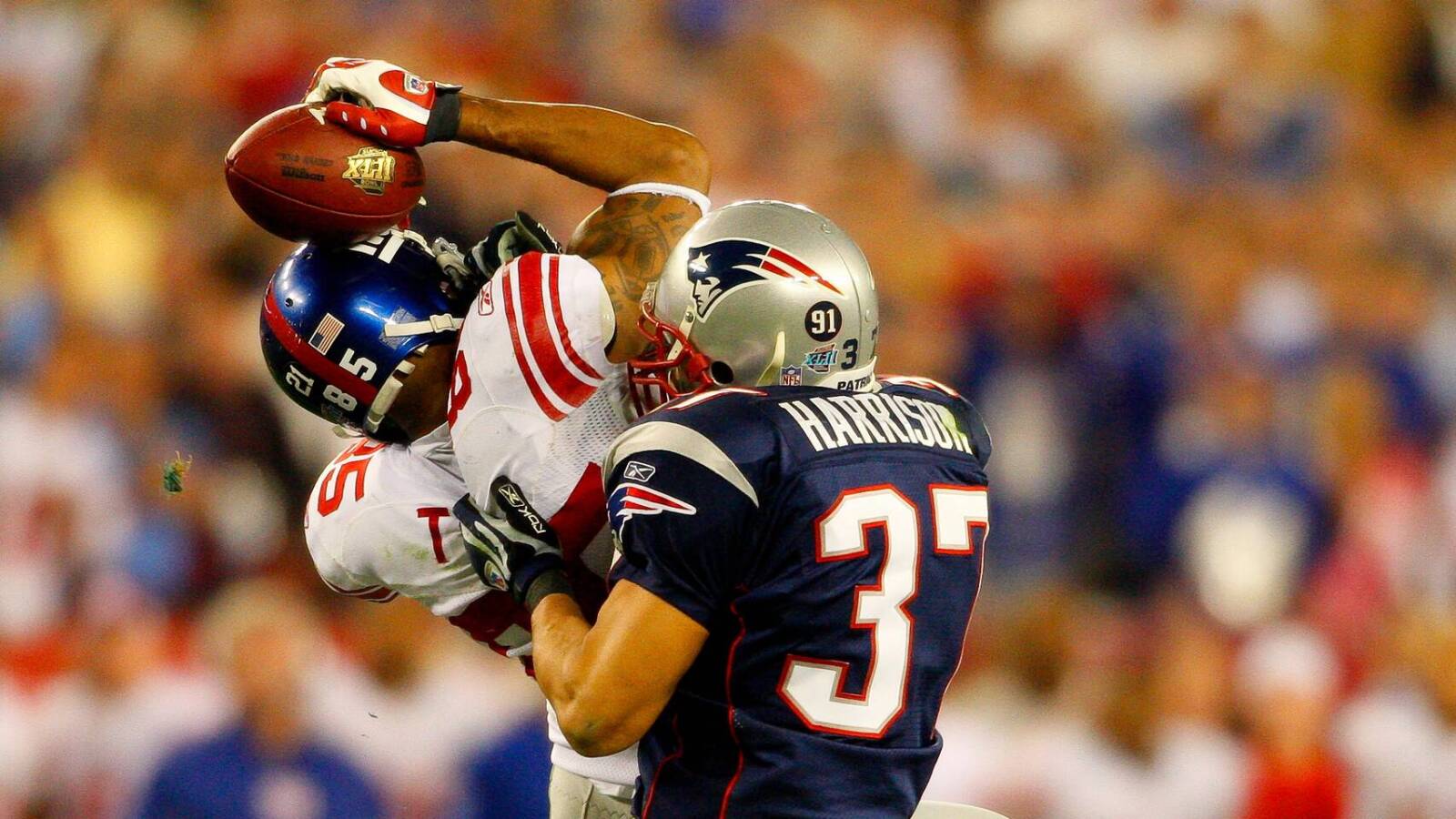 new york giants receiver david tyree catches pass