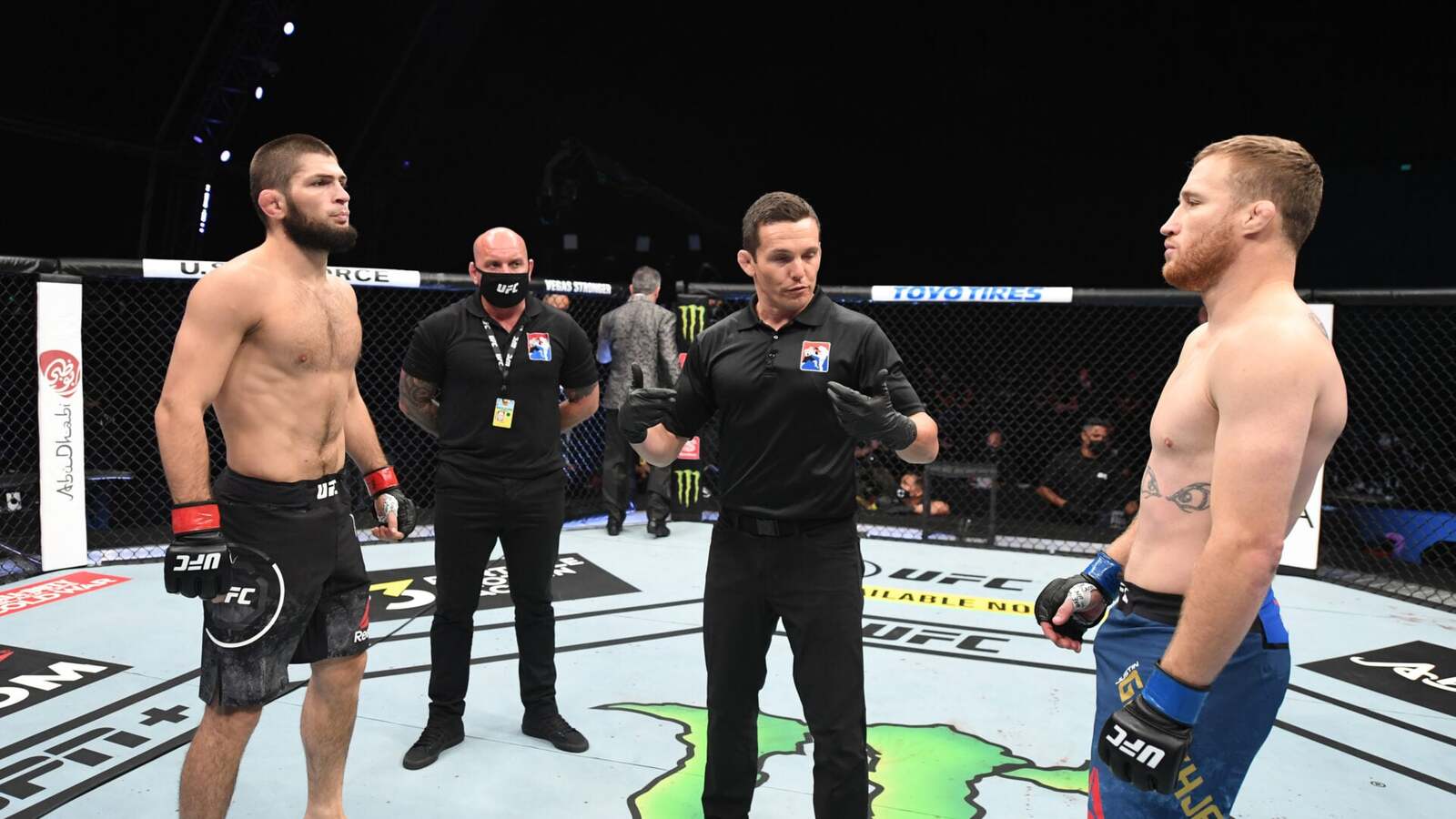 Khabib Nurmagomedov and Justin Gaethje Meet Ahead of PFL New York Event