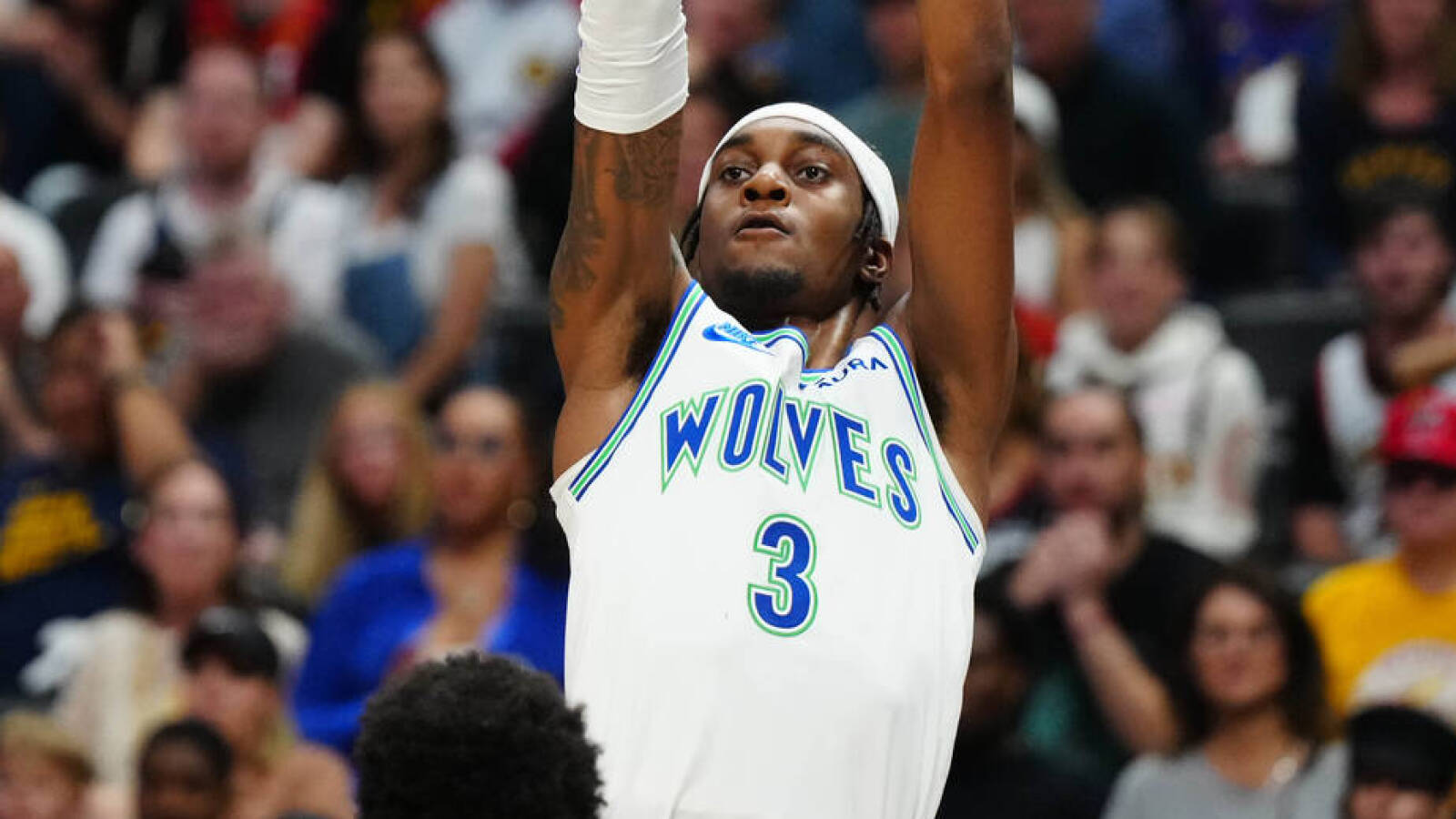 Watch Timberwolves' Jaden McDaniels starts Game 1 redhot from