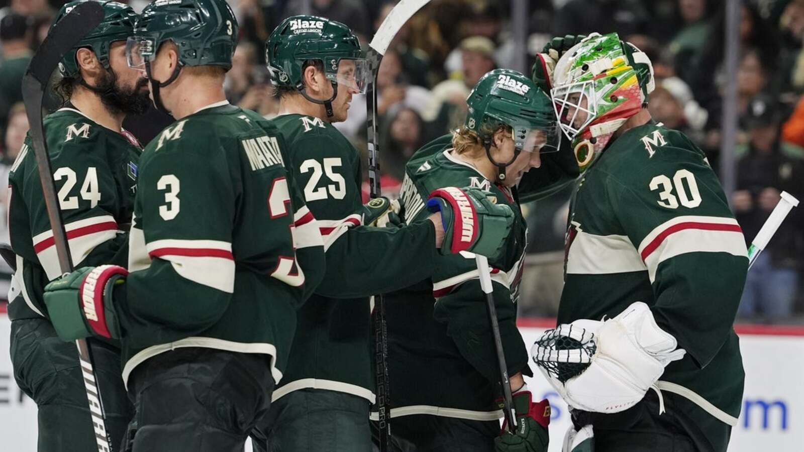 NHL roundup: Wild score 3 in 1st period to halt Knights’ win streak