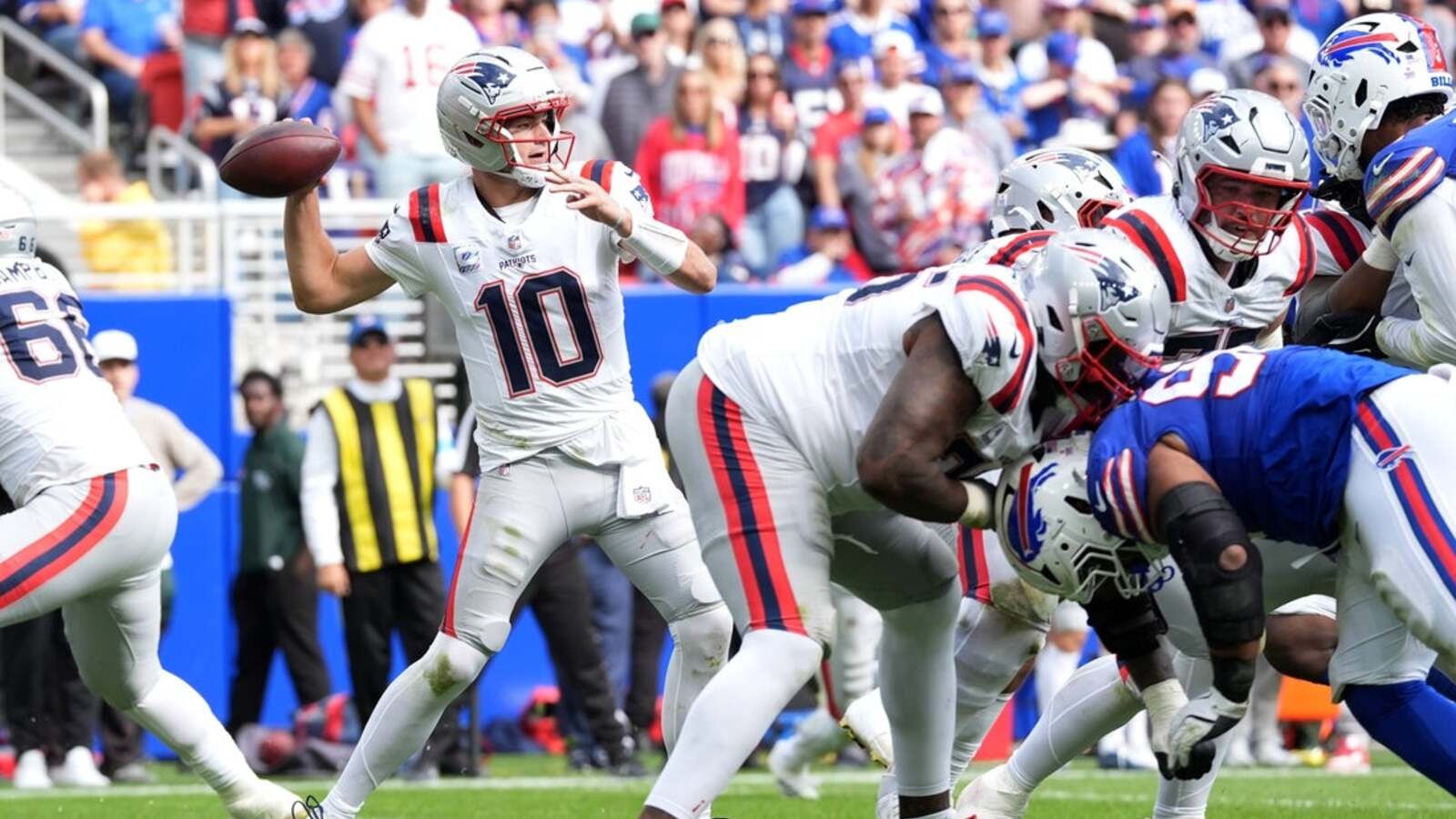 Drake Maye (3 TDs), Patriots stun Bills at home with late score ...