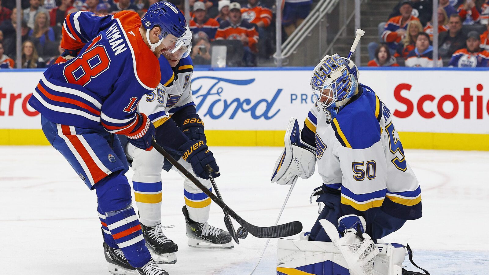 Zach Hyman and Jordan Binnington Dec 7, 2024; Edmonton, Alberta, CAN; St. Louis Blues goaltender Jordan Binnington (50) makes a save against Edmonton Oilers forward Zach Hyman (18) during the third period at Rogers Place. Mandatory Credit: Perry Nelson-Imagn Images What's at Stake in the NHL: Only nine teams standing in West after tonight? Originally posted on Daily Faceoff | By Matt Larkin | Last updated Apr 9, 2025 9:09 AM ET