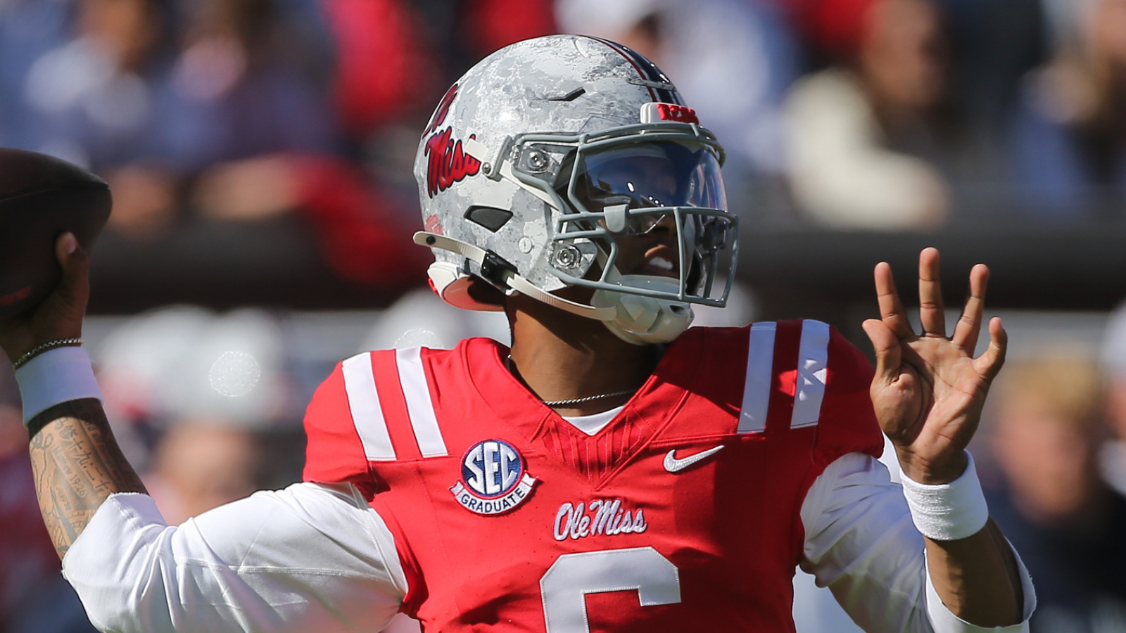 Trinidad Chambliss of Ole Miss Projected as Top NFL Draft Pick