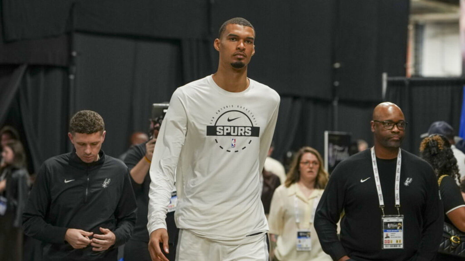 Watch: Wembanyama Cold-Shoulders Ex-Teammate Sochan in NBA Finals Game 5