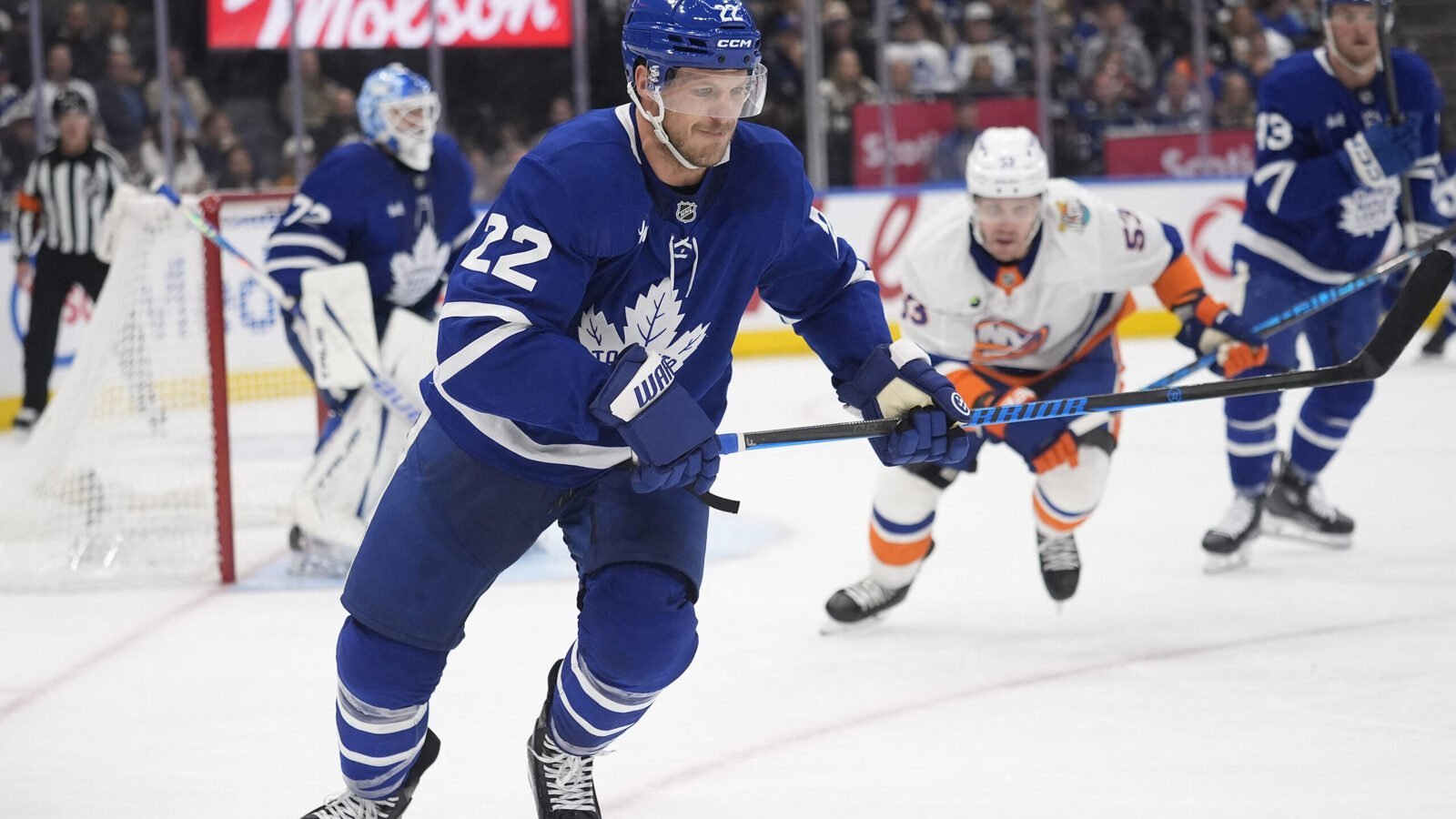 Leafs' Jake McCabe doesn't fault Blue Jackets' Kent Johnson for errant high-stick: ‘It's an accident'